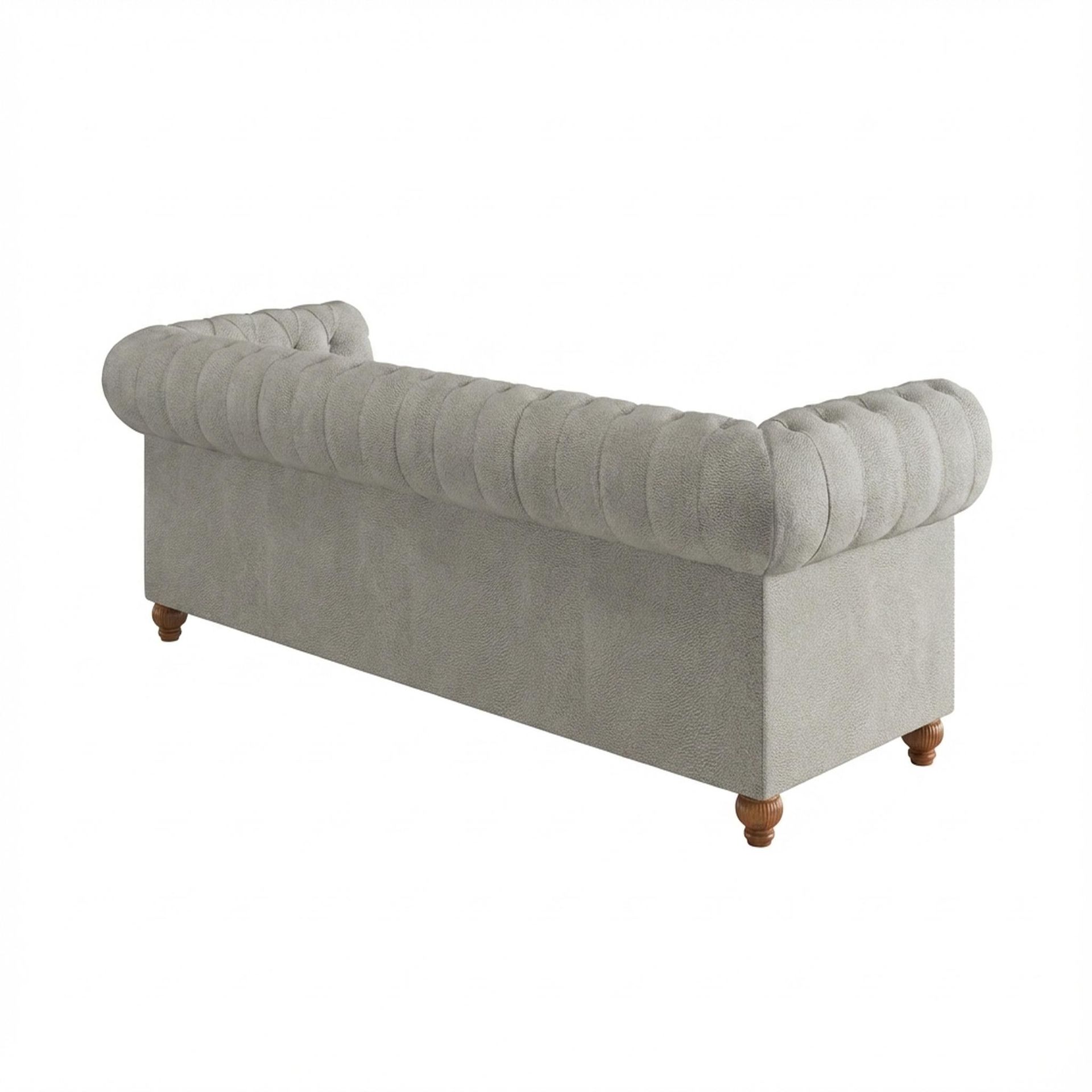 Hayden Home Premium Cambridge 3 Seater Sofa, Warm Cedar Leg, Essential Bone Upholstery