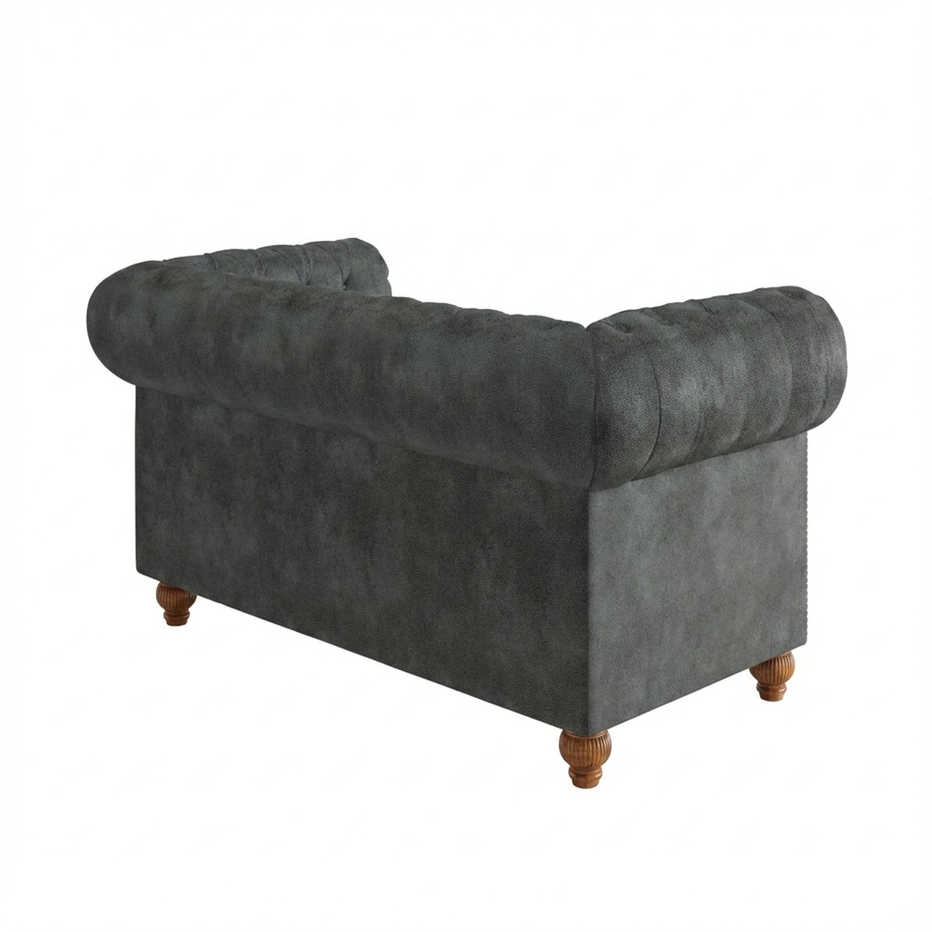 Hayden Home Premium Cambridge 2 Seater Sofa, Warm Cedar Leg, Essential Frost Upholstery
