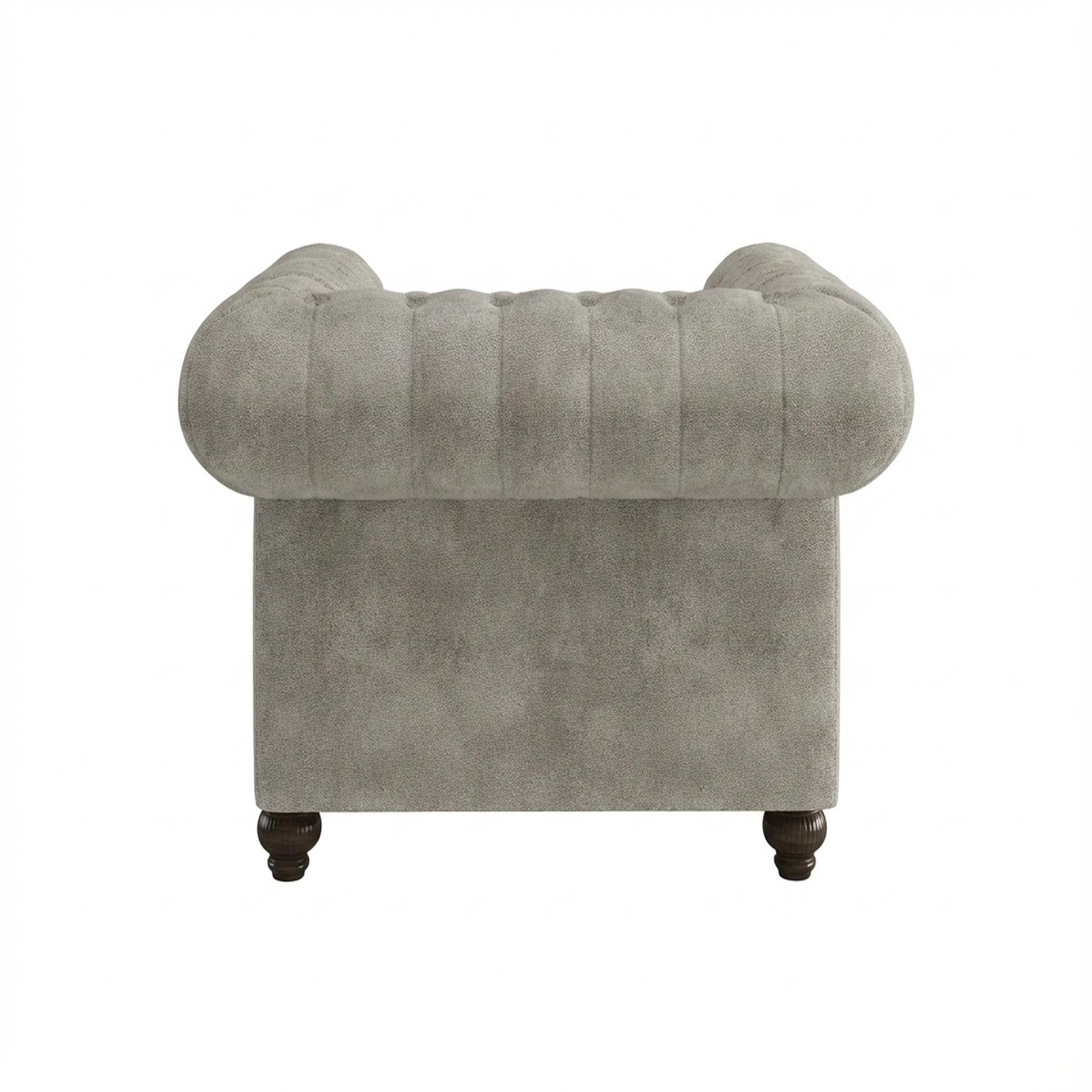 Hayden Home Premium Cambridge 1 Seater Sofa, Coco Walnut Leg, Essential Bone Upholstery