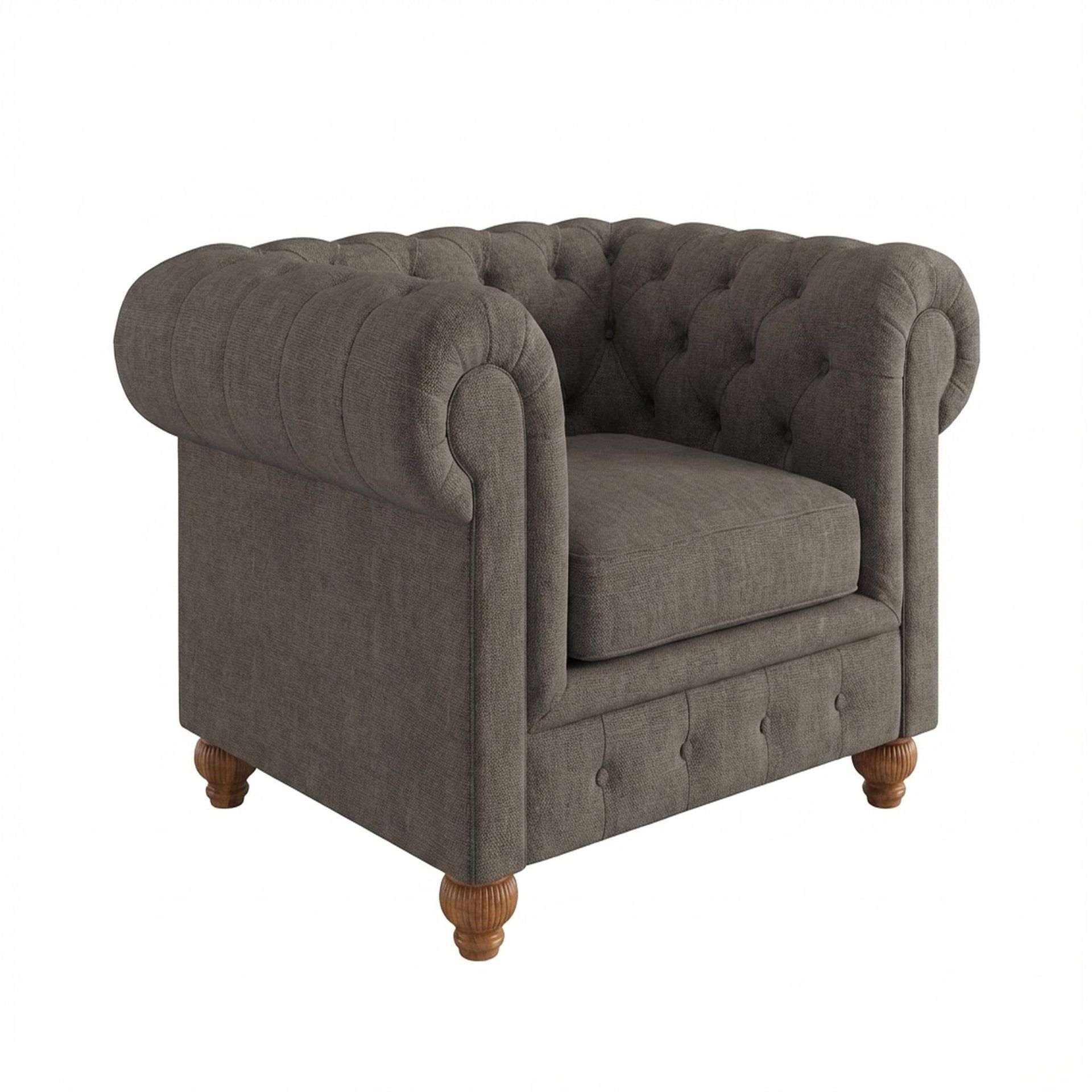 Hayden Home Premium Cambridge 1 Seater Sofa, Warm Cedar Leg, Essential Chestnut Brown Upholstery