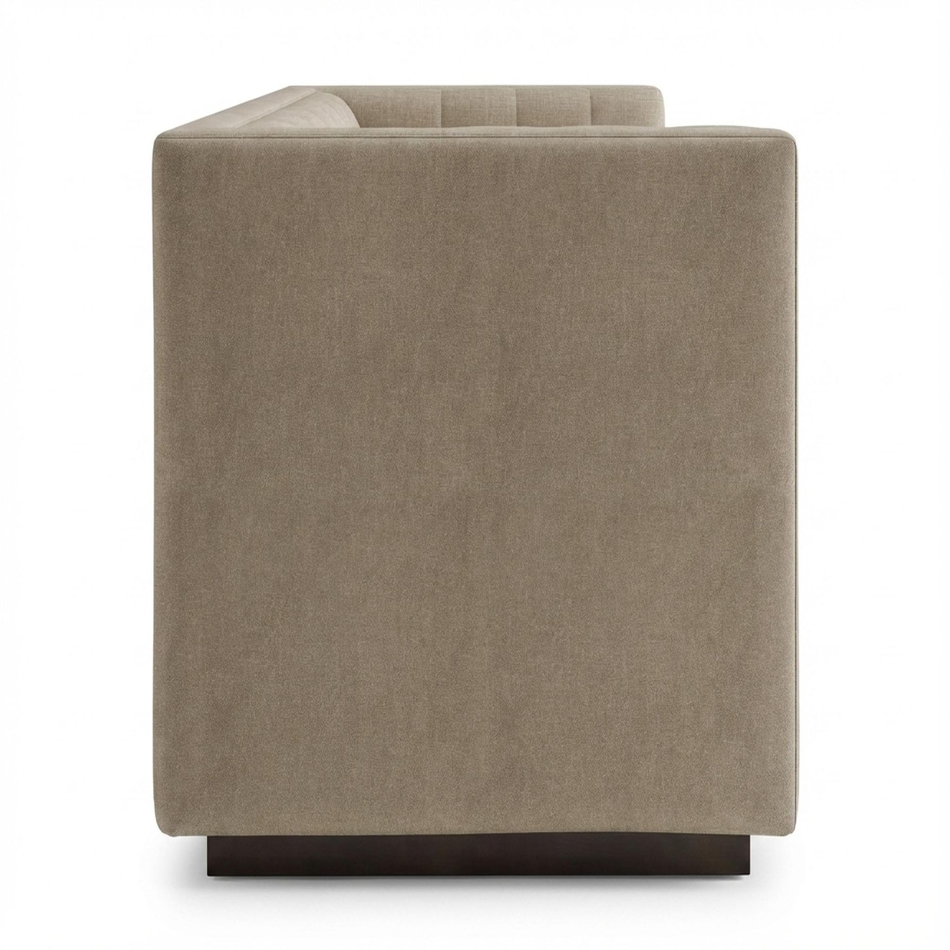 Hayden Home Premium Lagos 2 Seater Sofa, Coco Walnut Leg, Premium Dusky Biege Upholstery