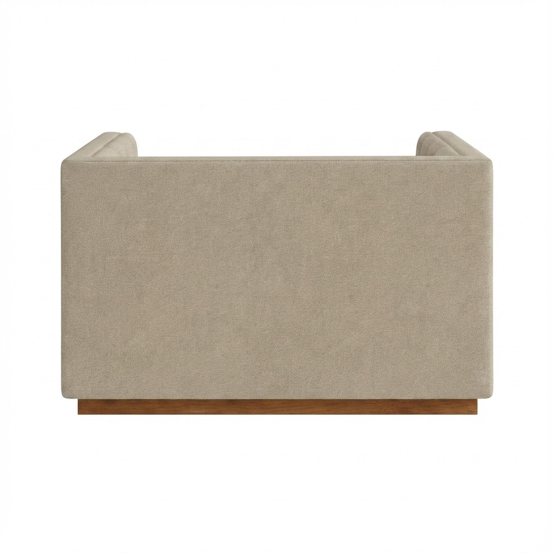 Hayden Home Premium Lagos 2 Seater Sofa, Warm Cedar Leg, Premium Alabaster Upholstery