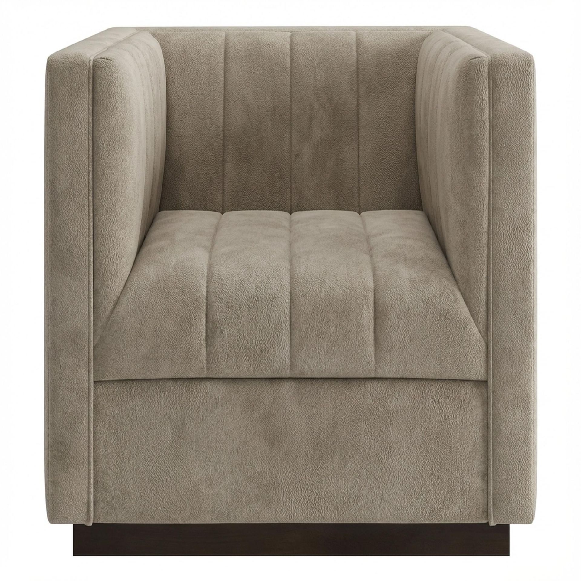 Hayden Home Premium Lagos 1 Seater Sofa, Coco Walnut Leg, Essential Bone Upholstery