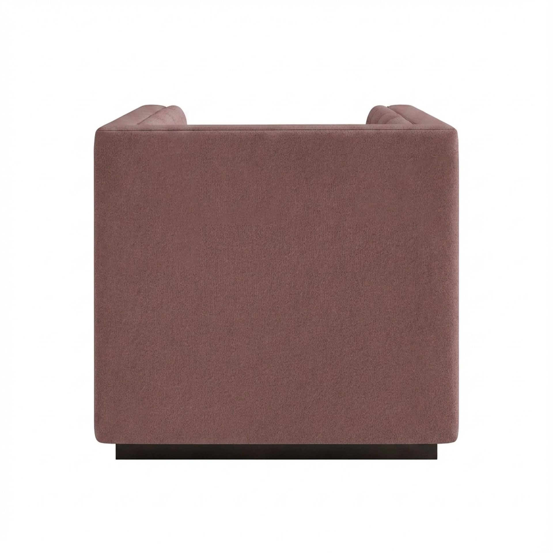 Hayden Home Premium Lagos 1 Seater Sofa, Coco Walnut Leg, Premium Ballet Pink Upholstery