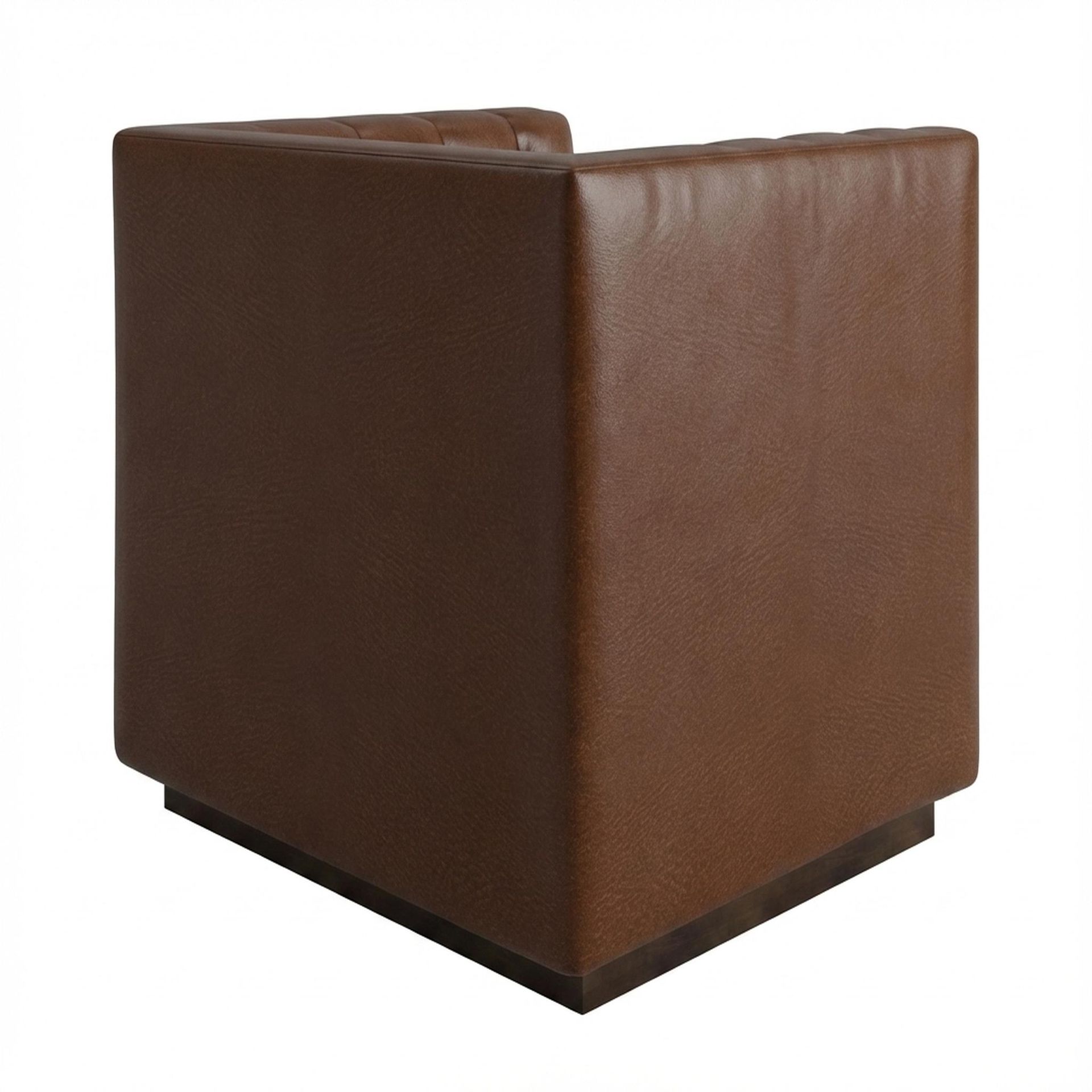 Hayden Home Premium Lagos 1 Seater Sofa, Coco Walnut Leg, Premium Rust Orange Upholstery