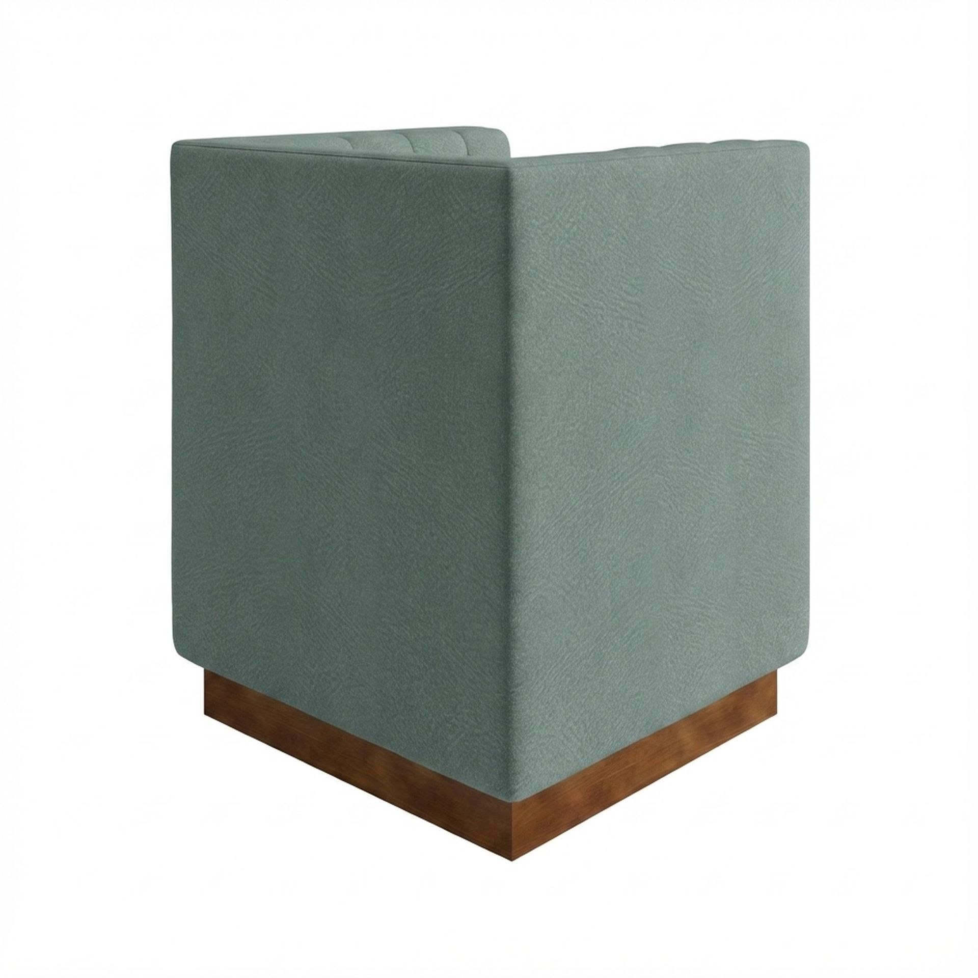 Hayden Home Premium Lagos 1 Seater Sofa, Warm Cedar Leg, Premium Mint Green Upholstery