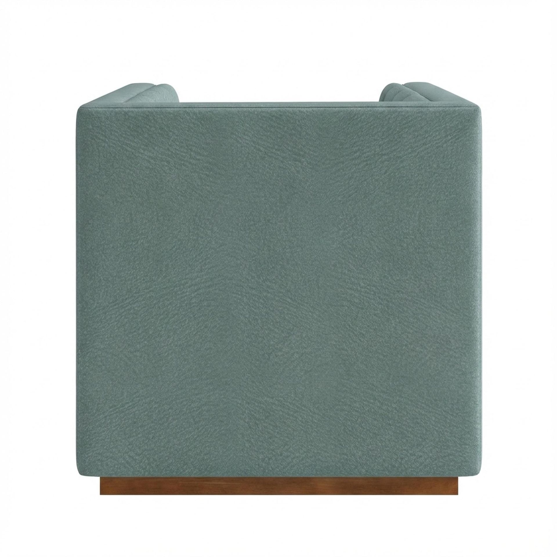 Hayden Home Premium Lagos 1 Seater Sofa, Warm Cedar Leg, Premium Mint Green Upholstery