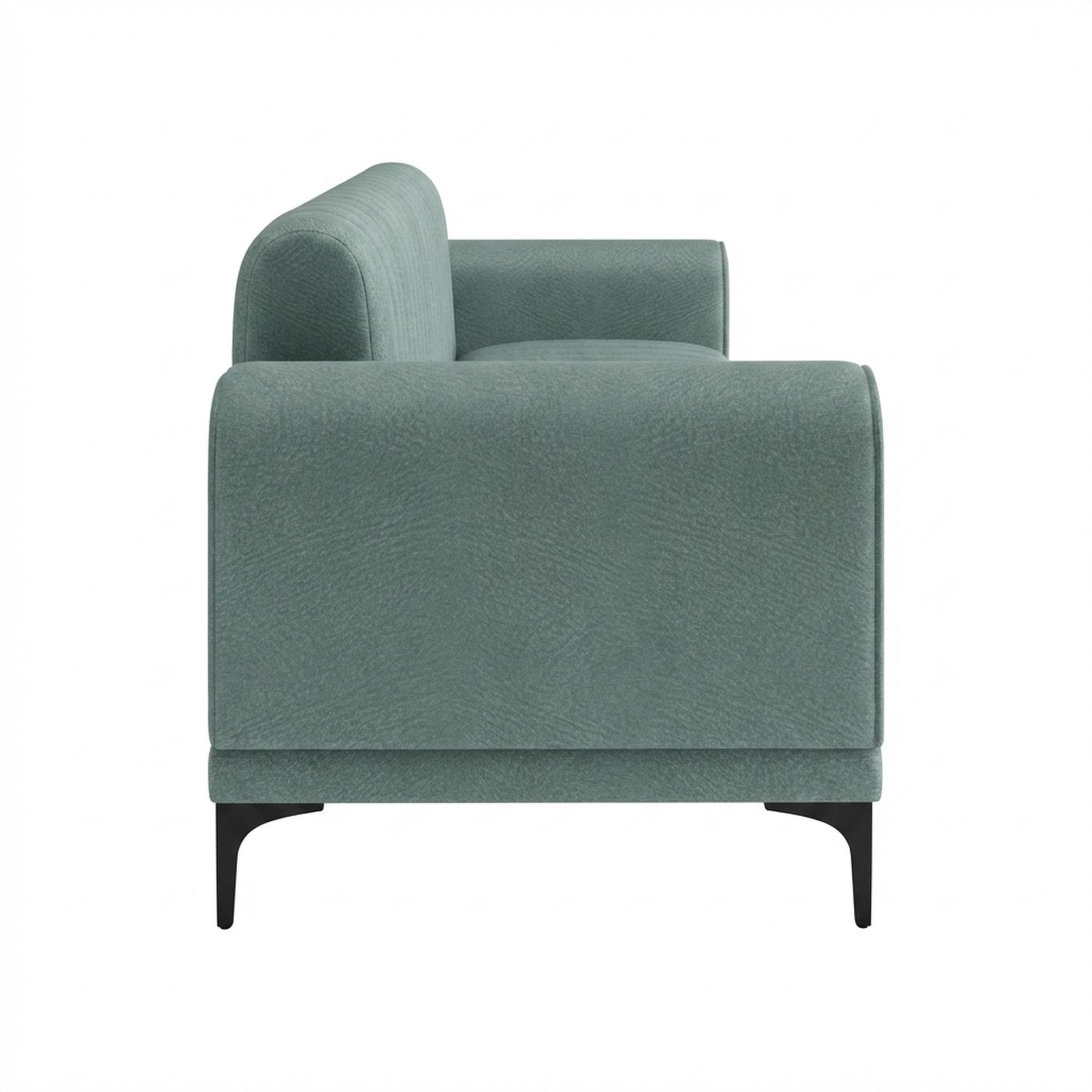 Hayden Home Premium New York 3 Seater Sofa, Matt Black Leg, Premium Mint Green Upholstery