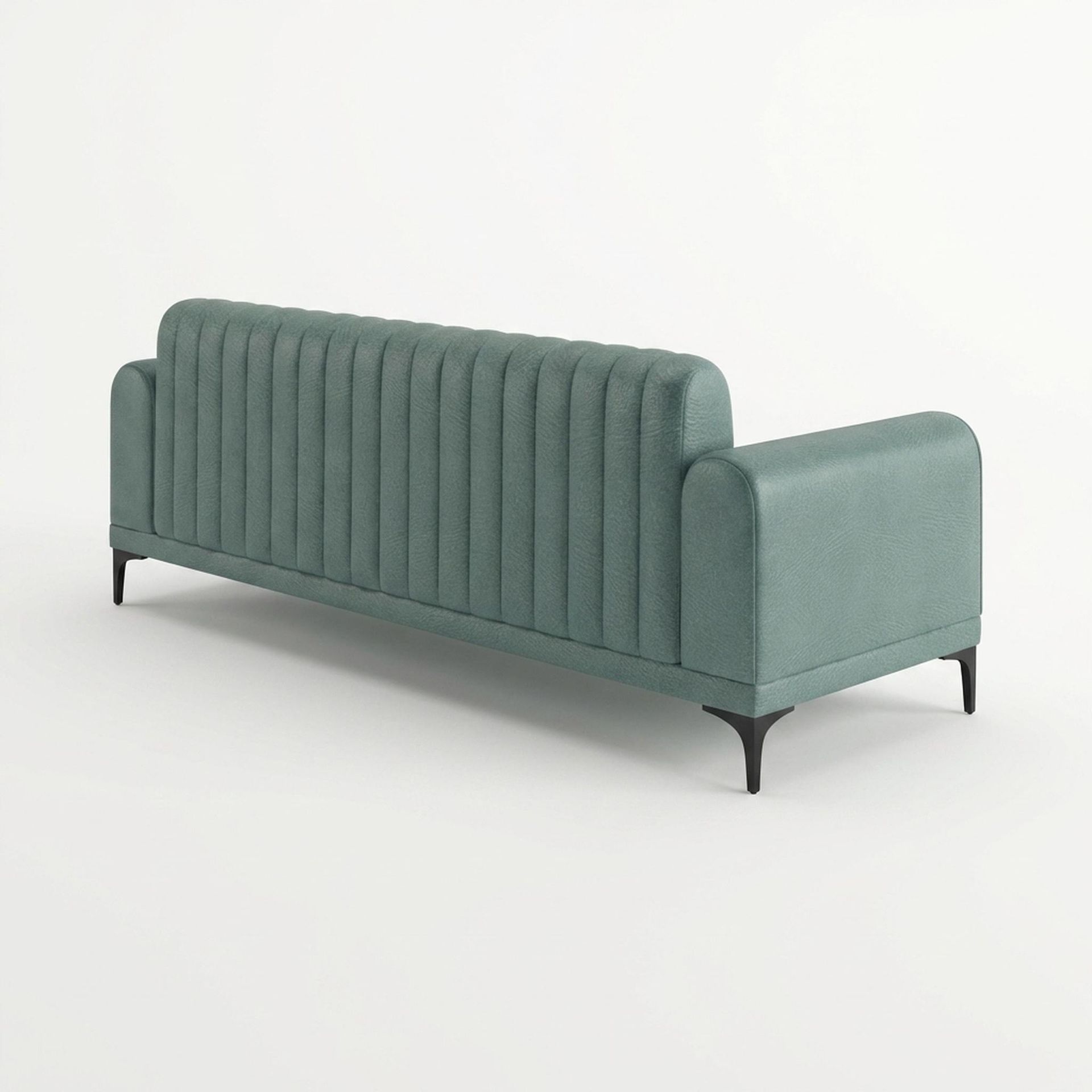 Hayden Home Premium New York 3 Seater Sofa, Matt Black Leg, Premium Mint Green Upholstery