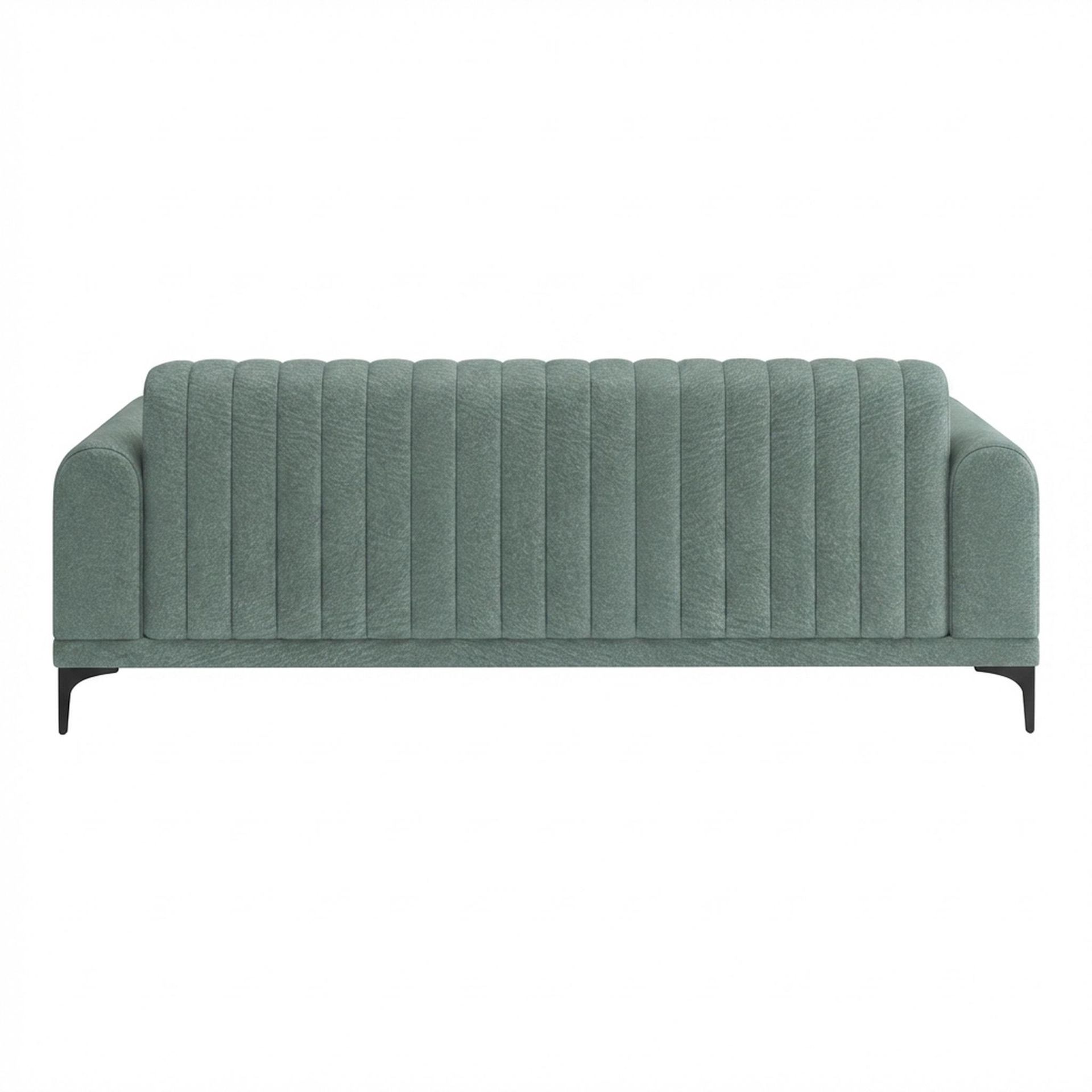 Hayden Home Premium New York 3 Seater Sofa, Matt Black Leg, Premium Mint Green Upholstery