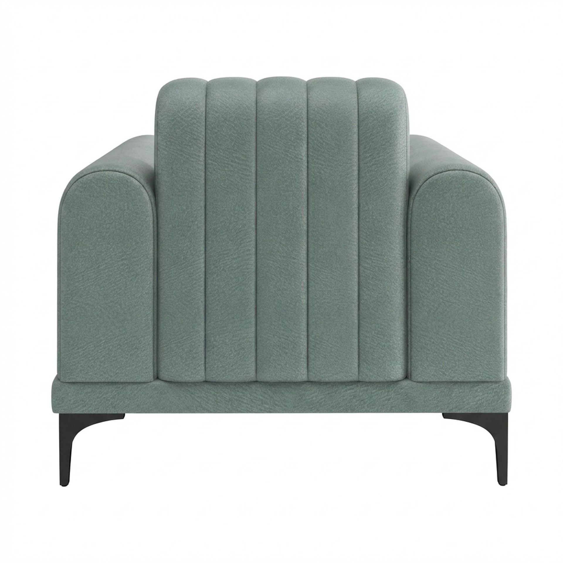Hayden Home Premium New York 1 Seater Sofa, Matt Black Leg, Premium Mint Green Upholstery