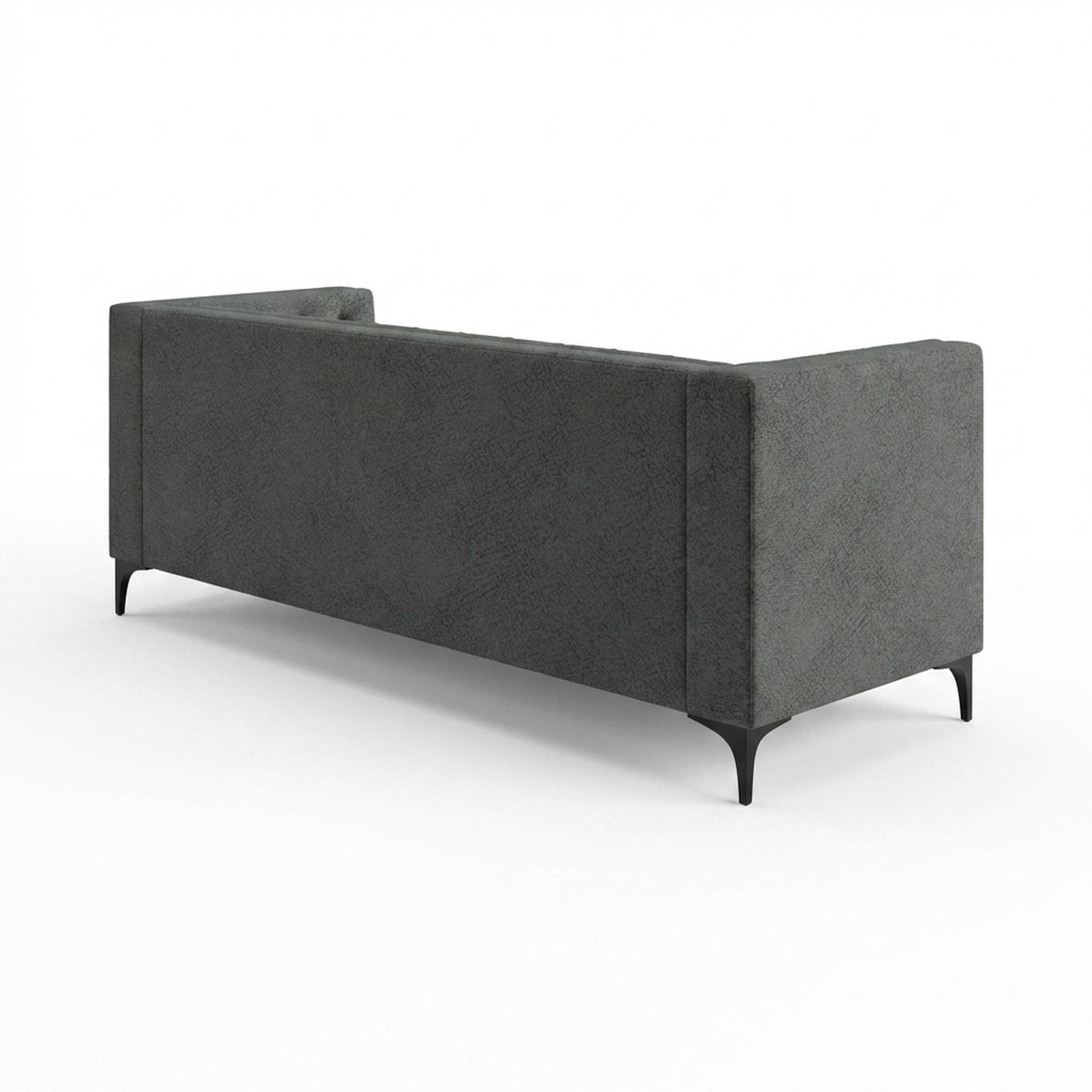 Hayden Home Premium Oslo 3 Seater Sofa, Matt Black Leg, Essential Frost Upholstery