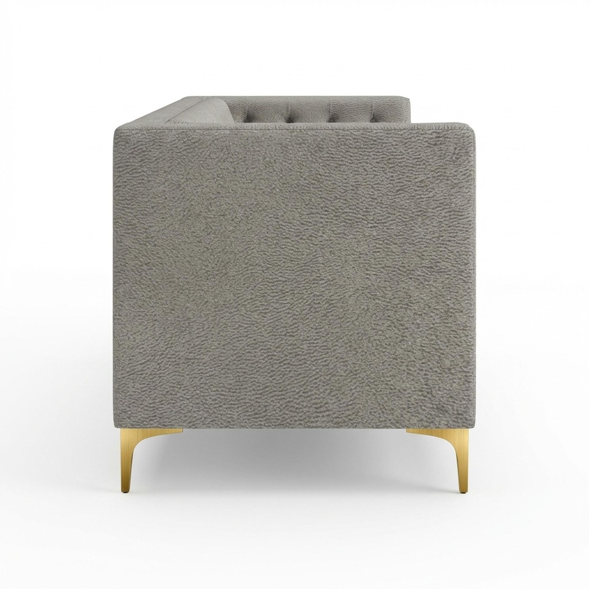 Hayden Home Premium Oslo 2 Seater Sofa, PVD Brushed Gold Leg, Essential Bone Upholstery