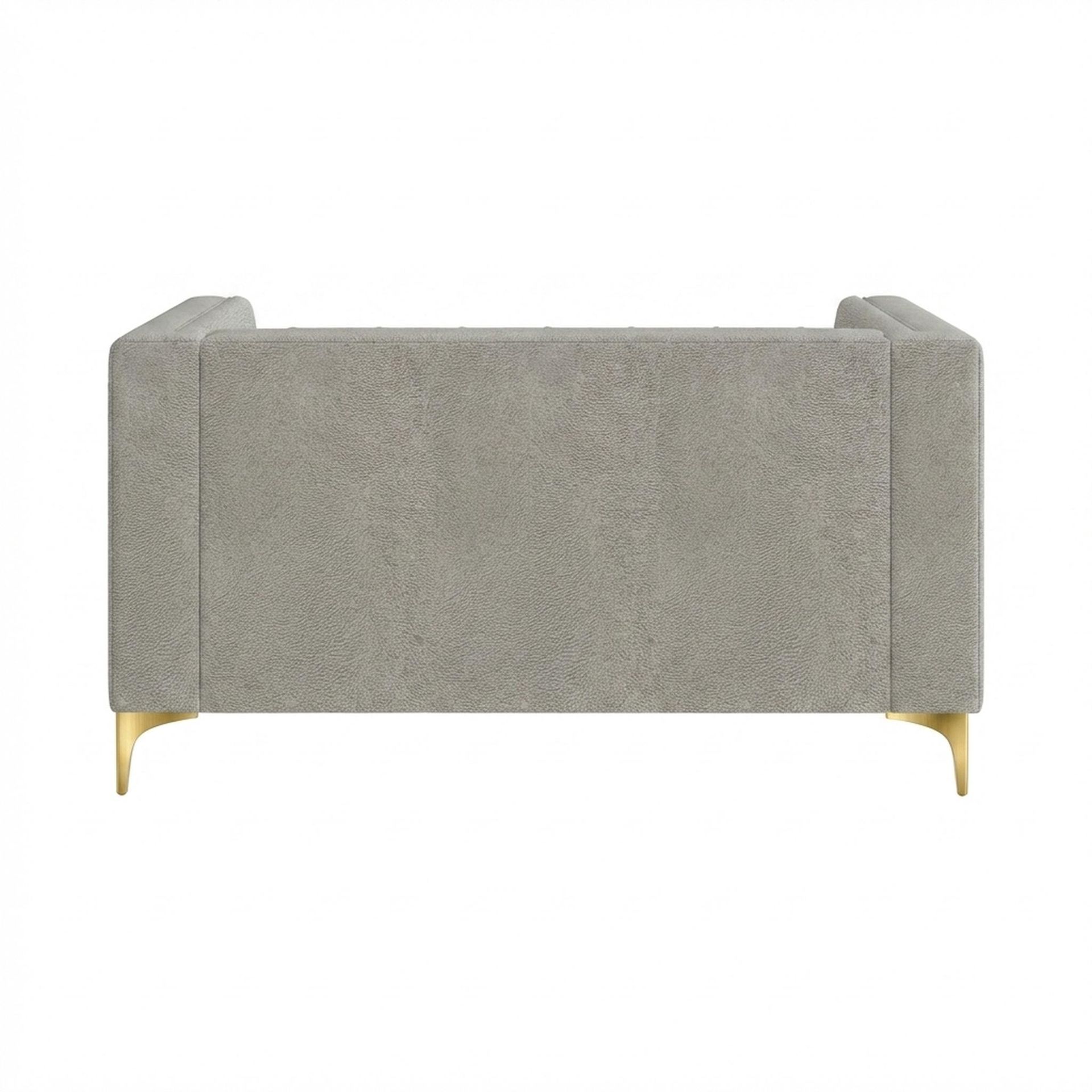 Hayden Home Premium Oslo 2 Seater Sofa, PVD Brushed Gold Leg, Essential Bone Upholstery
