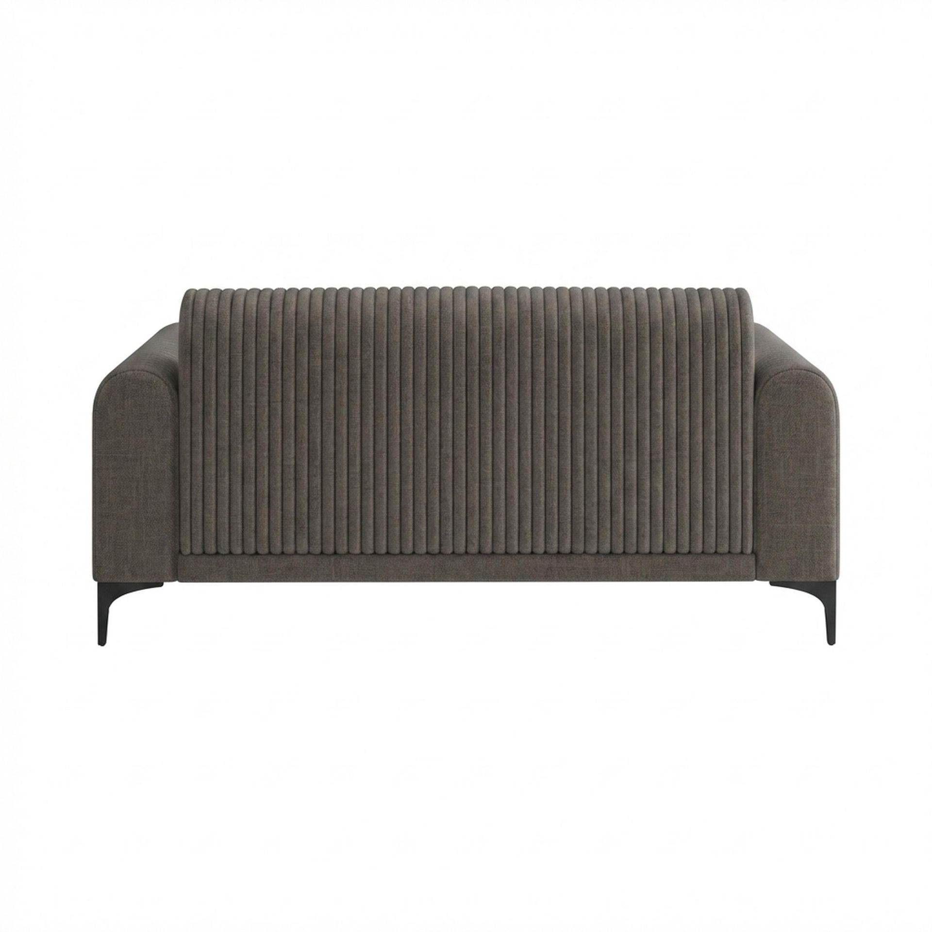 Hayden Home Premium Paris 2 Seater Sofa, Matt Black Leg, Essential Chestnut Brown Upholstery