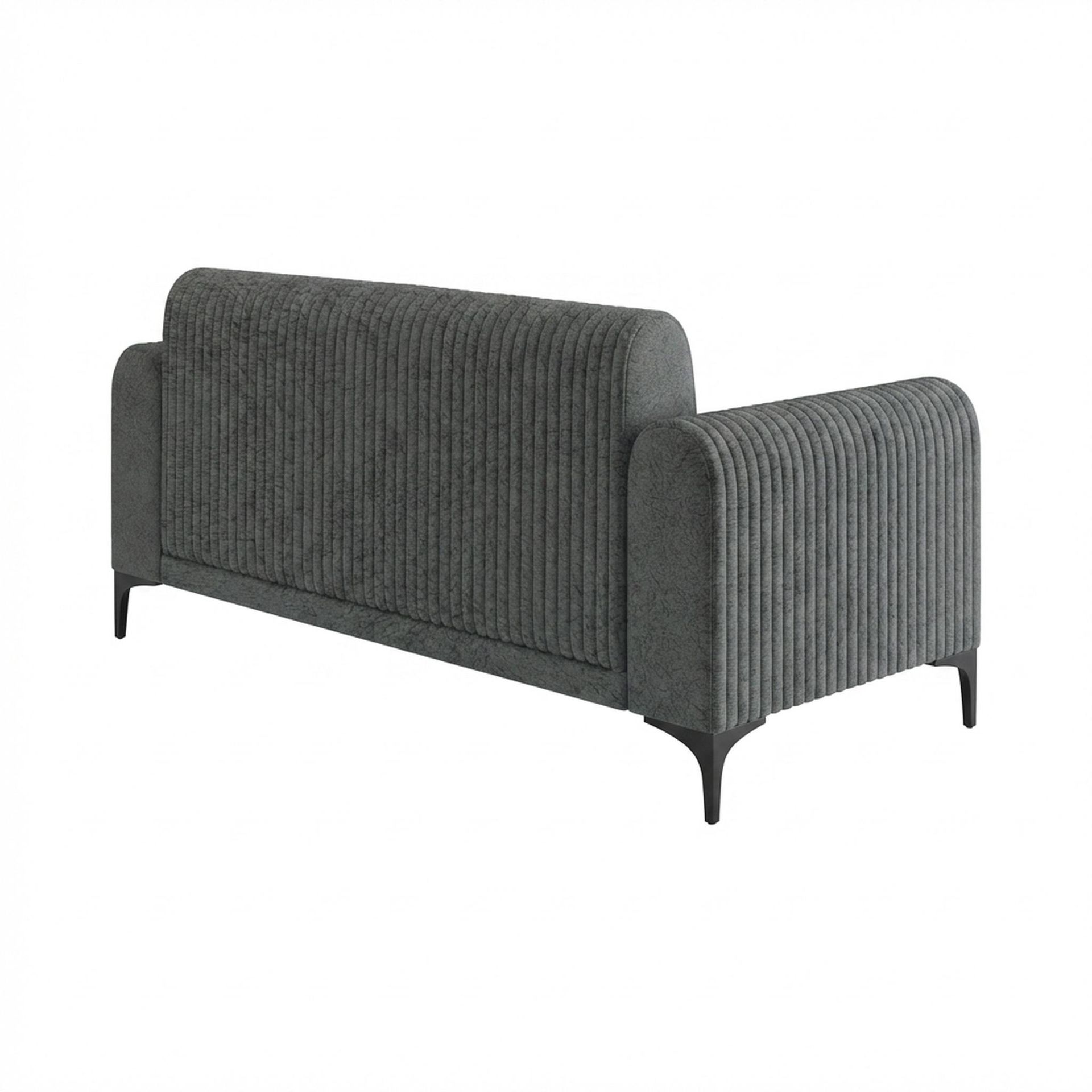 Hayden Home Premium Paris 2 Seater Sofa, Matt Black Leg, Essential Frost Upholstery