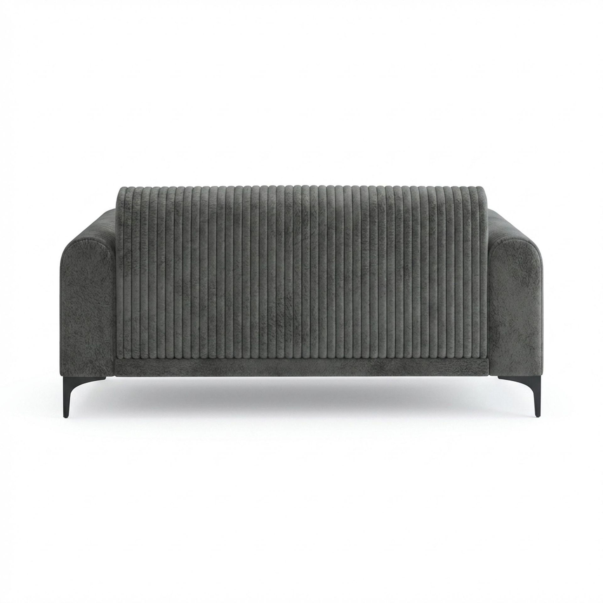 Hayden Home Premium Paris 2 Seater Sofa, Matt Black Leg, Essential Frost Upholstery