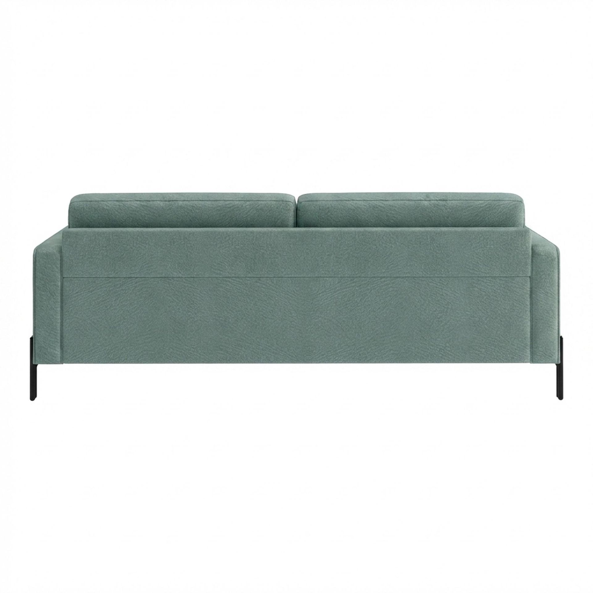 Hayden Home Premium Rio 3 Seater Sofa, Matt Black Leg, Premium Mint Green Upholstery