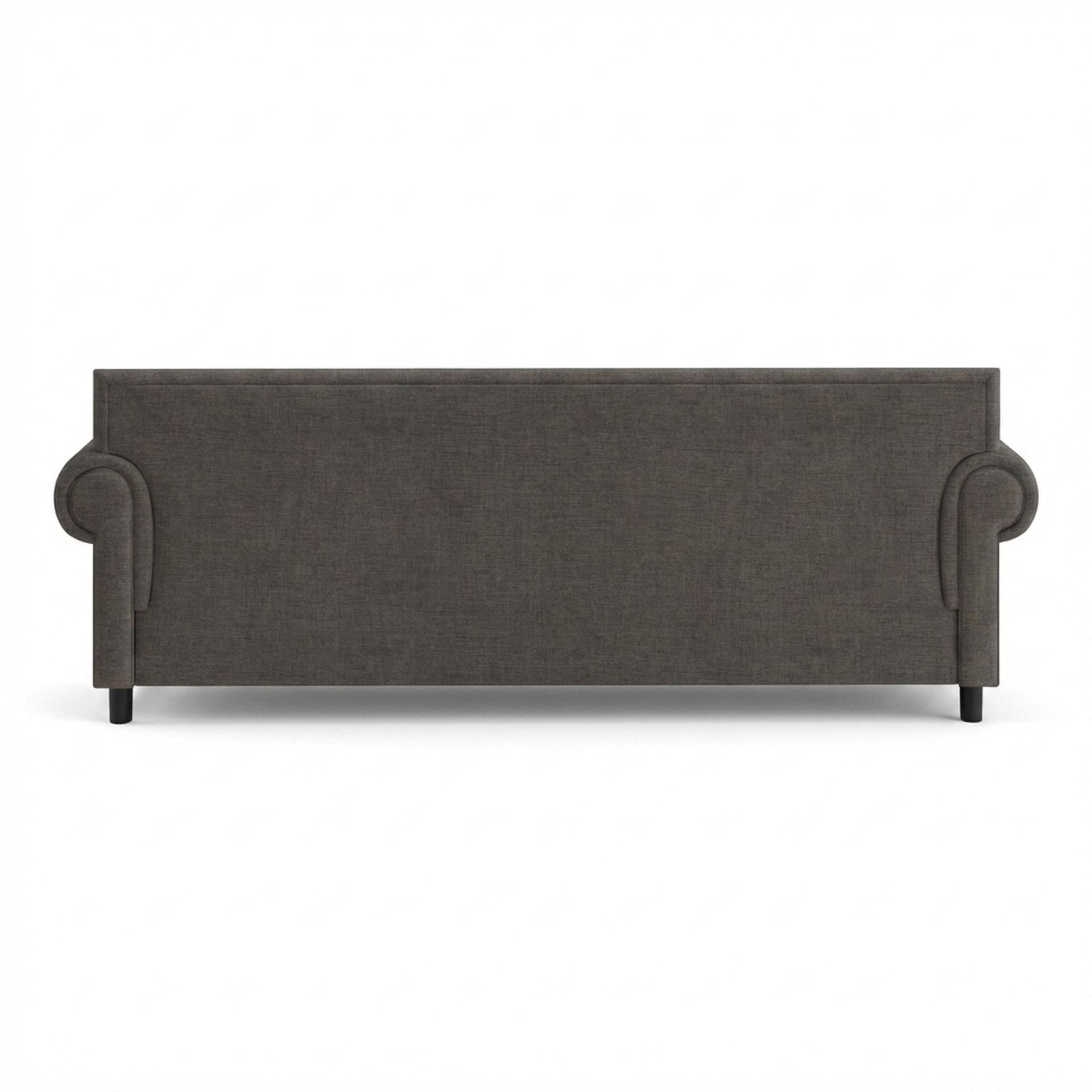 Hayden Home Premium Rome 3 Seater Sofa, Matt Black Leg, Essential Chestnut Brown Upholstery