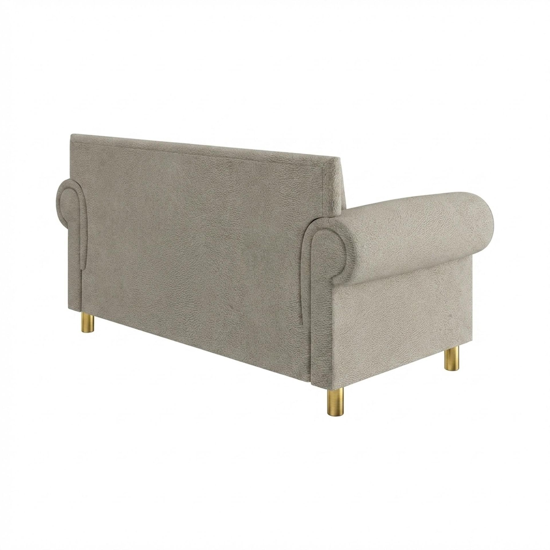 Hayden Home Premium Rome 2 Seater Sofa, PVD Brushed Gold Leg, Essential Bone Upholstery