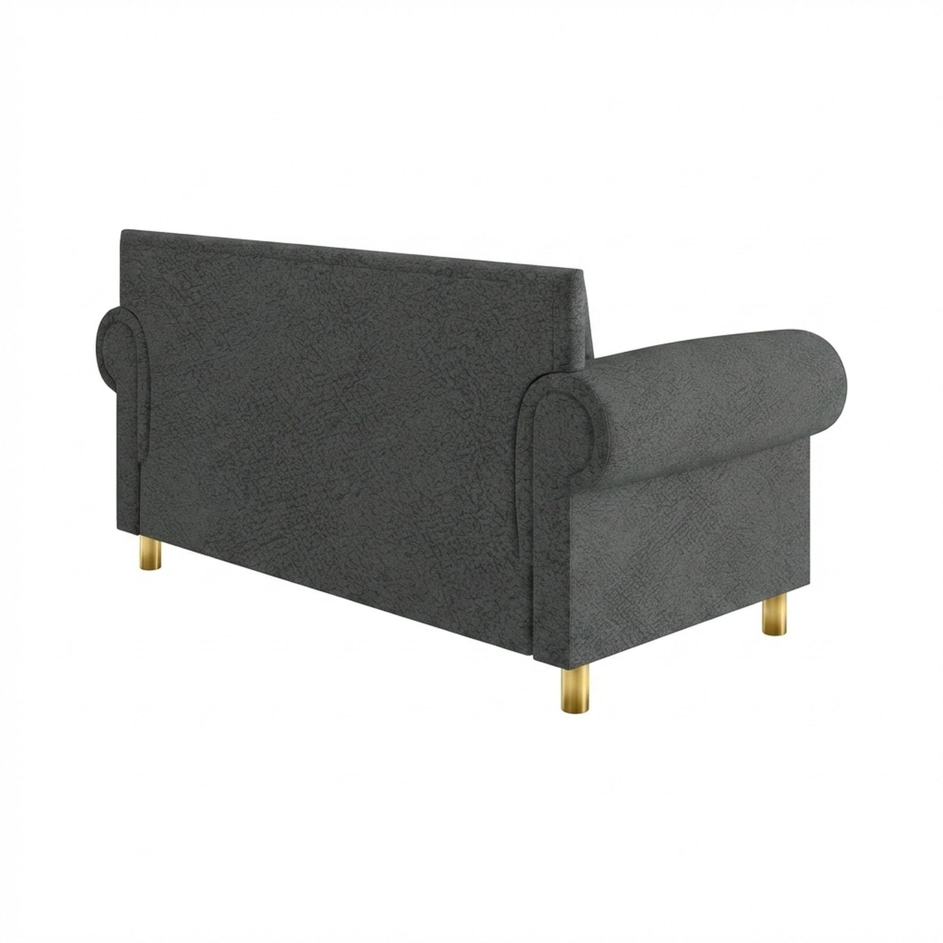 Hayden Home Premium Rome 2 Seater Sofa, PVD Brushed Gold Leg, Essential Frost Upholstery