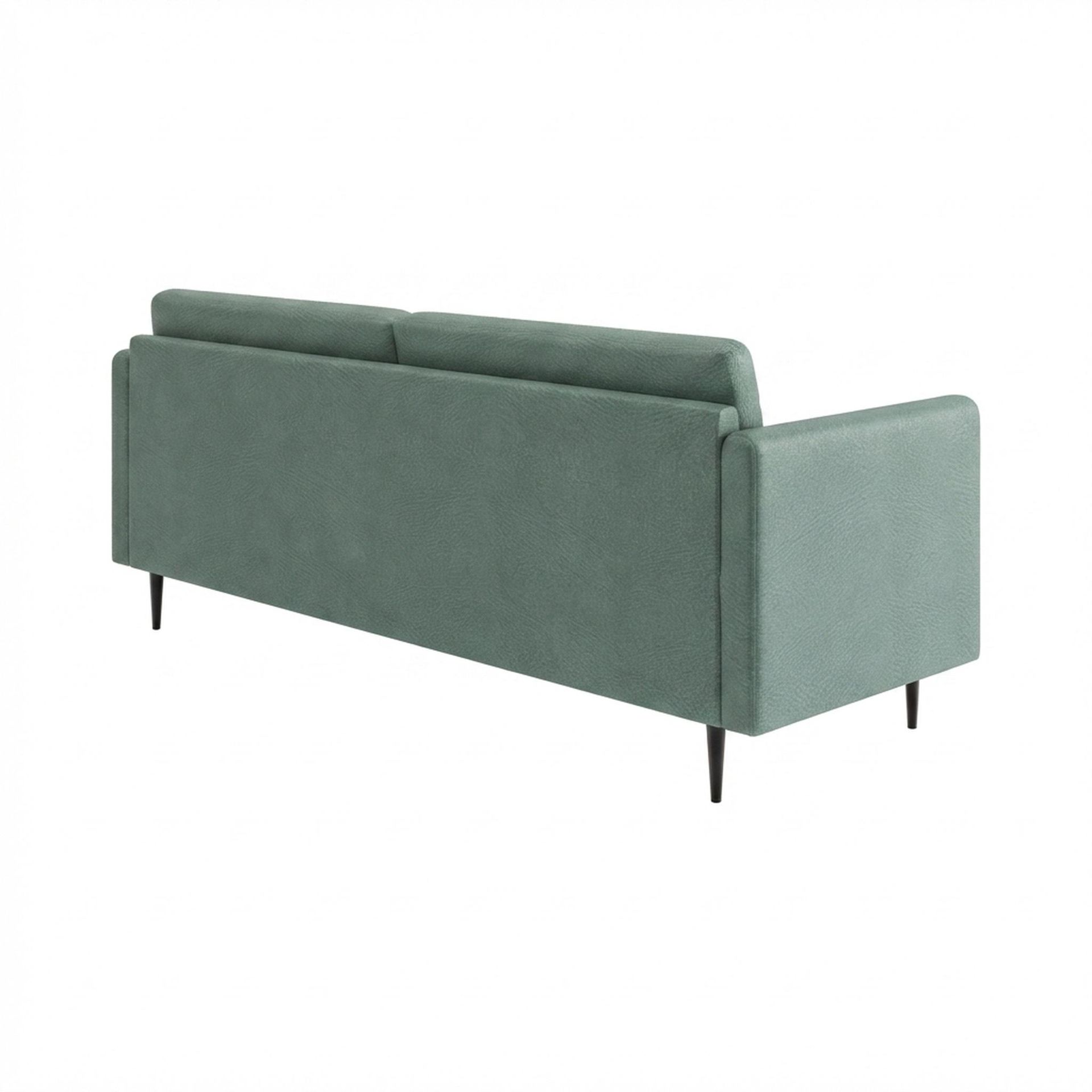 Hayden Home Premium Singapore 3 Seater Sofa, Matt Black Leg, Premium Mint Green Upholstery