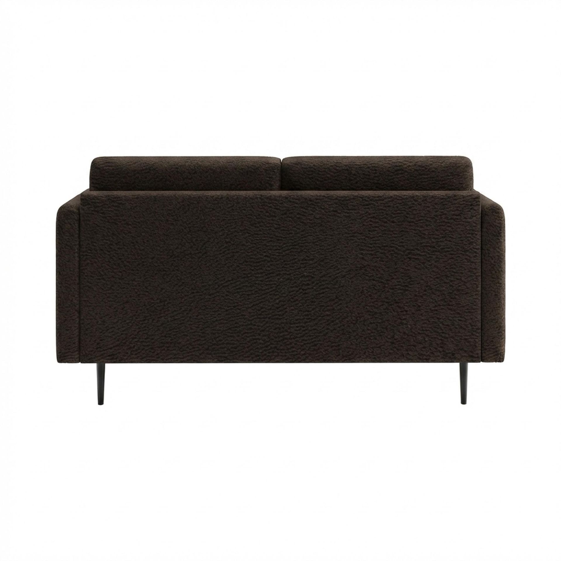 Hayden Home Premium Singapore 2 Seater Sofa, Matt Black Leg, Essential Beige Brown Upholstery