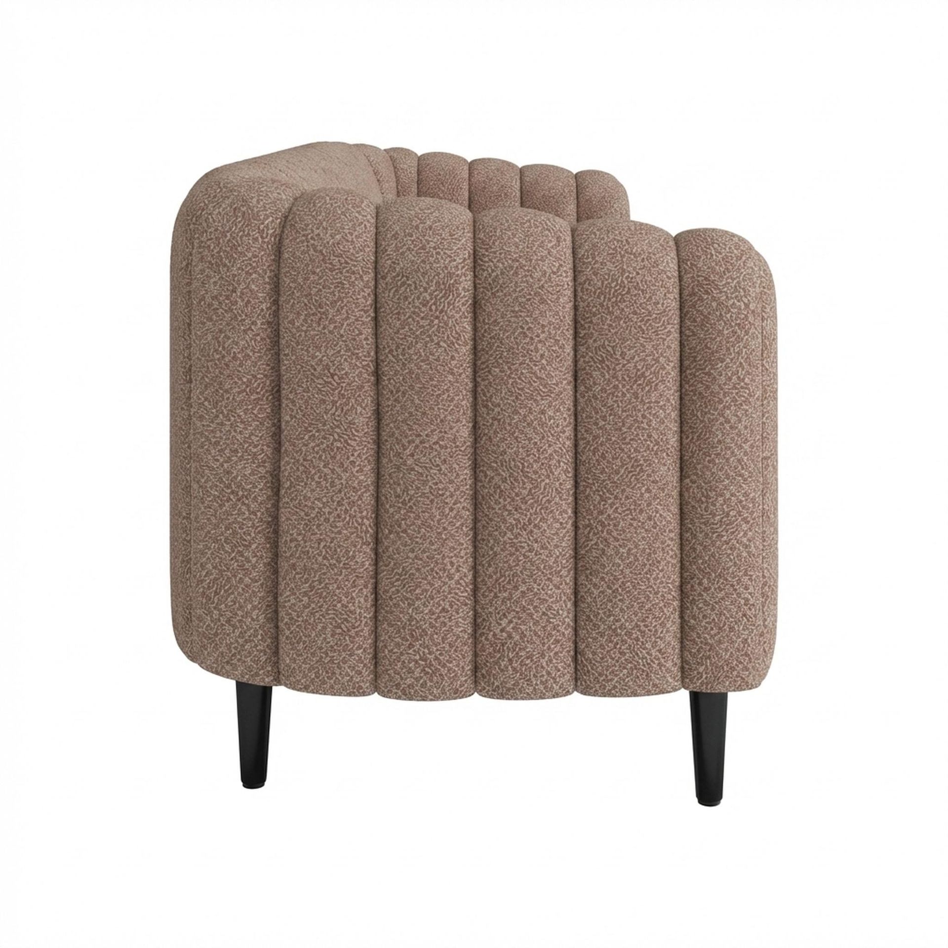 Hayden Home Premium Sydney 3 Seater Sofa, Matt Black Leg, Essential Ballet Slipper Upholstery