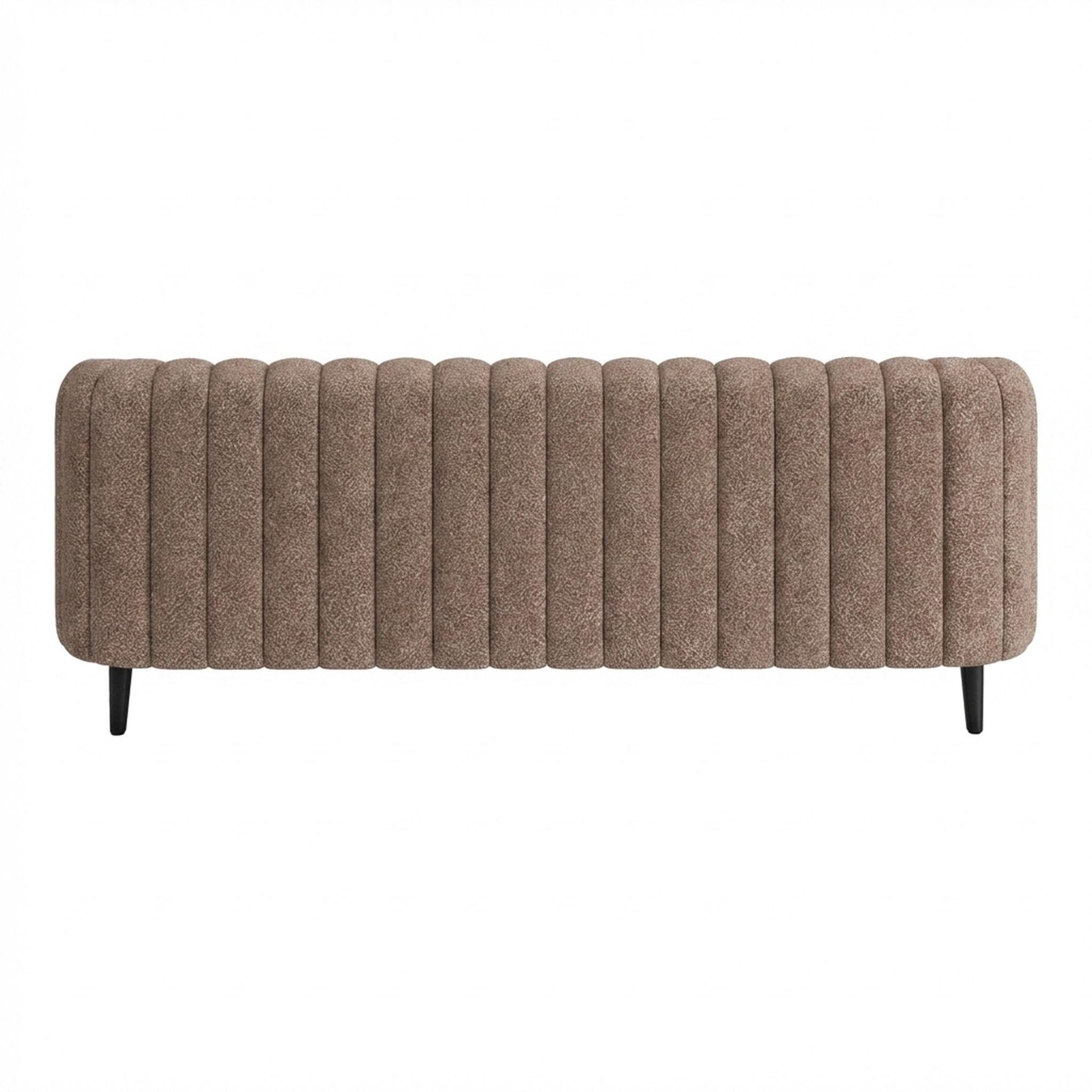 Hayden Home Premium Sydney 3 Seater Sofa, Matt Black Leg, Essential Ballet Slipper Upholstery