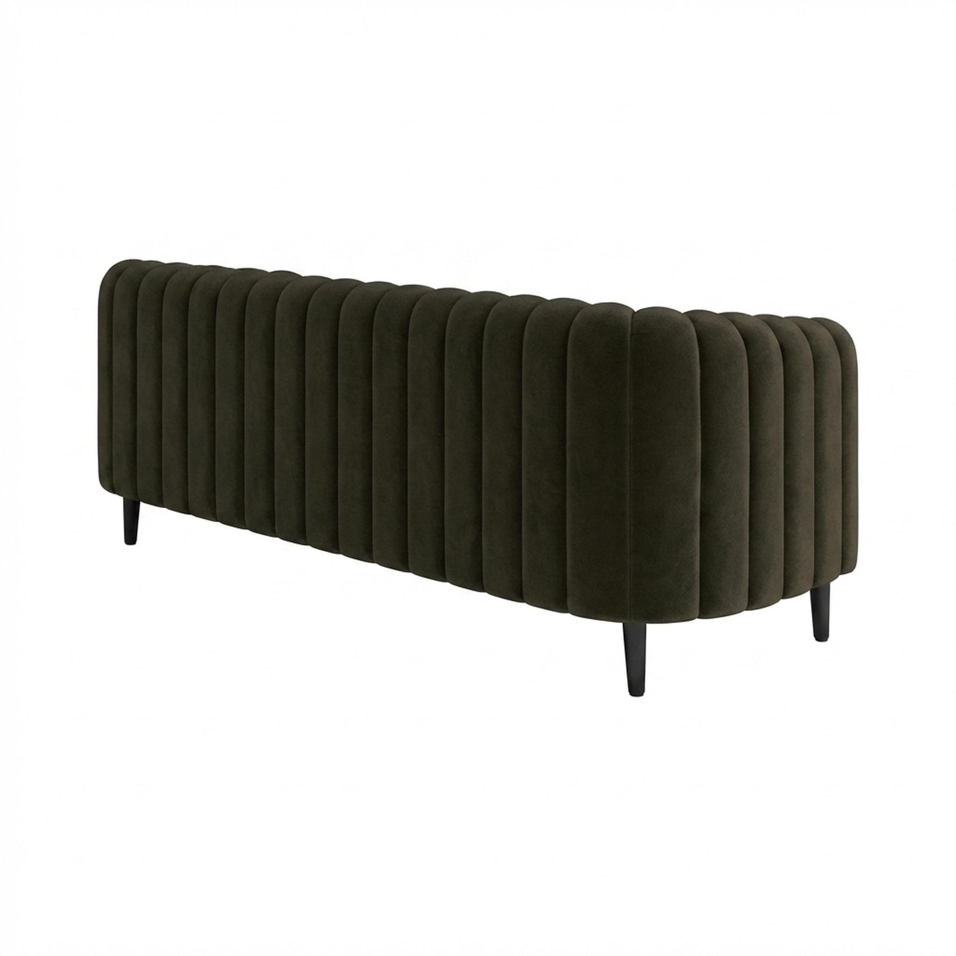 Hayden Home Premium Sydney 3 Seater Sofa, Matt Black Leg, Premium Emerald Upholstery