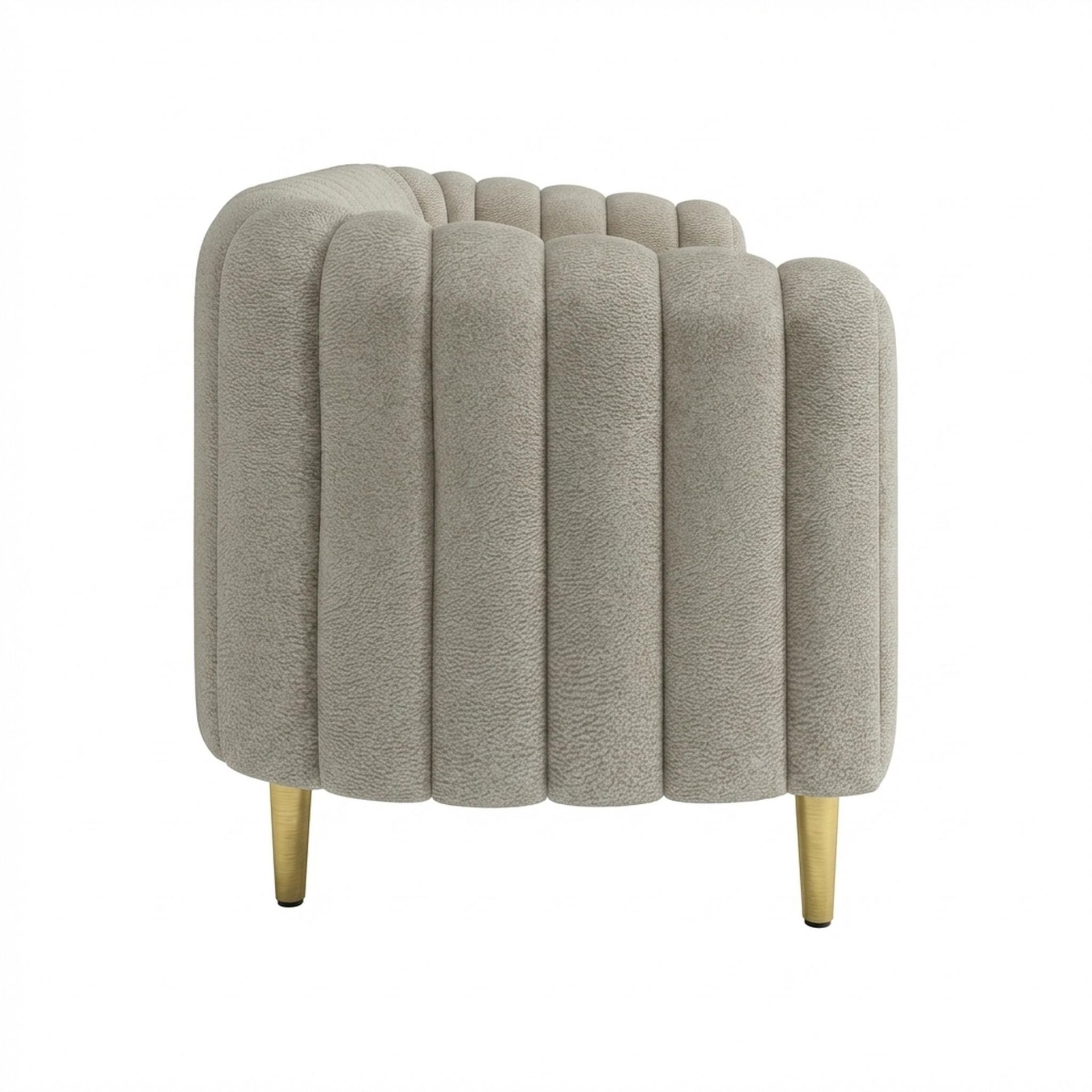 Hayden Home Premium Sydney 2 Seater Sofa, PVD Brushed Gold Leg, Essential Bone Upholstery