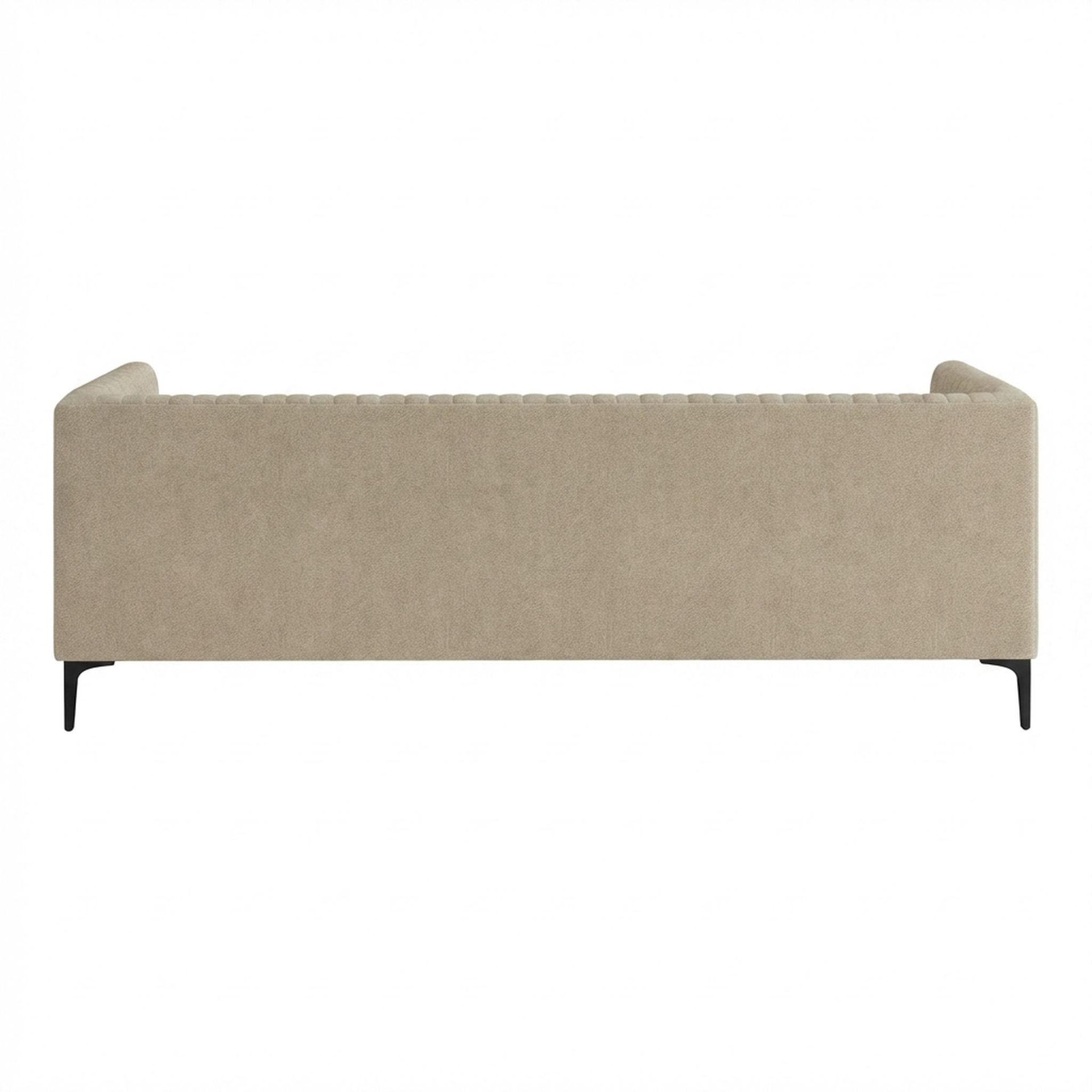 Hayden Home Premium Tokyo 3 Seater Sofa, Matt Black Leg, Premium Alabaster Upholstery
