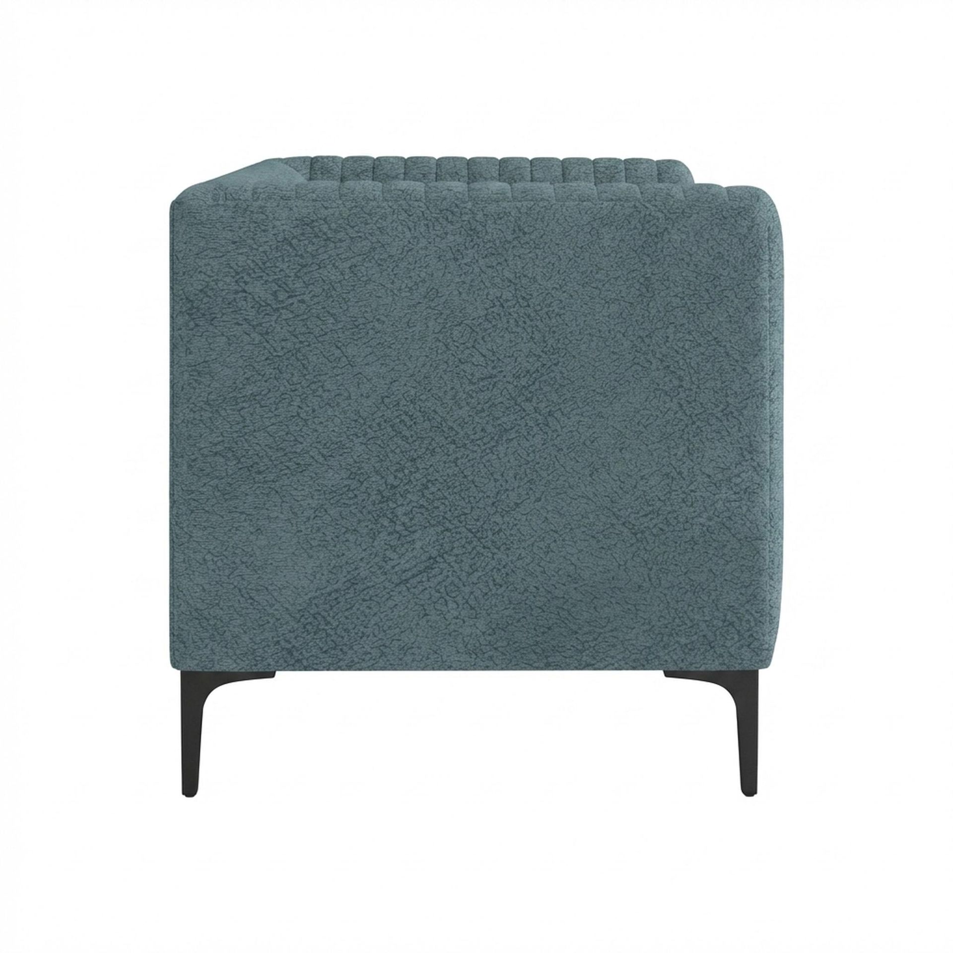 Hayden Home Premium Tokyo 1 Seater Sofa, Matt Black Leg, Essential Teal Mist Upholstery