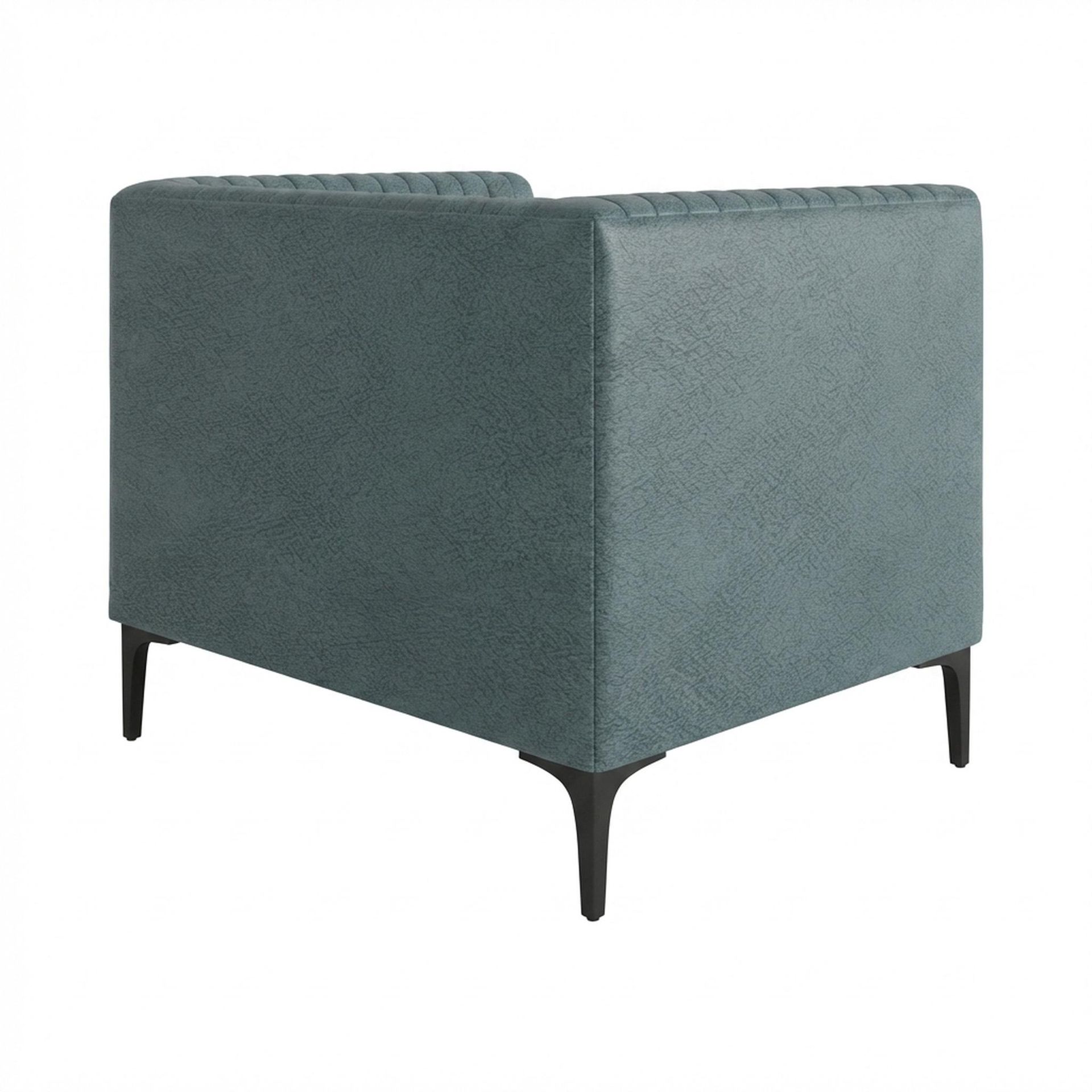 Hayden Home Premium Tokyo 1 Seater Sofa, Matt Black Leg, Essential Teal Mist Upholstery