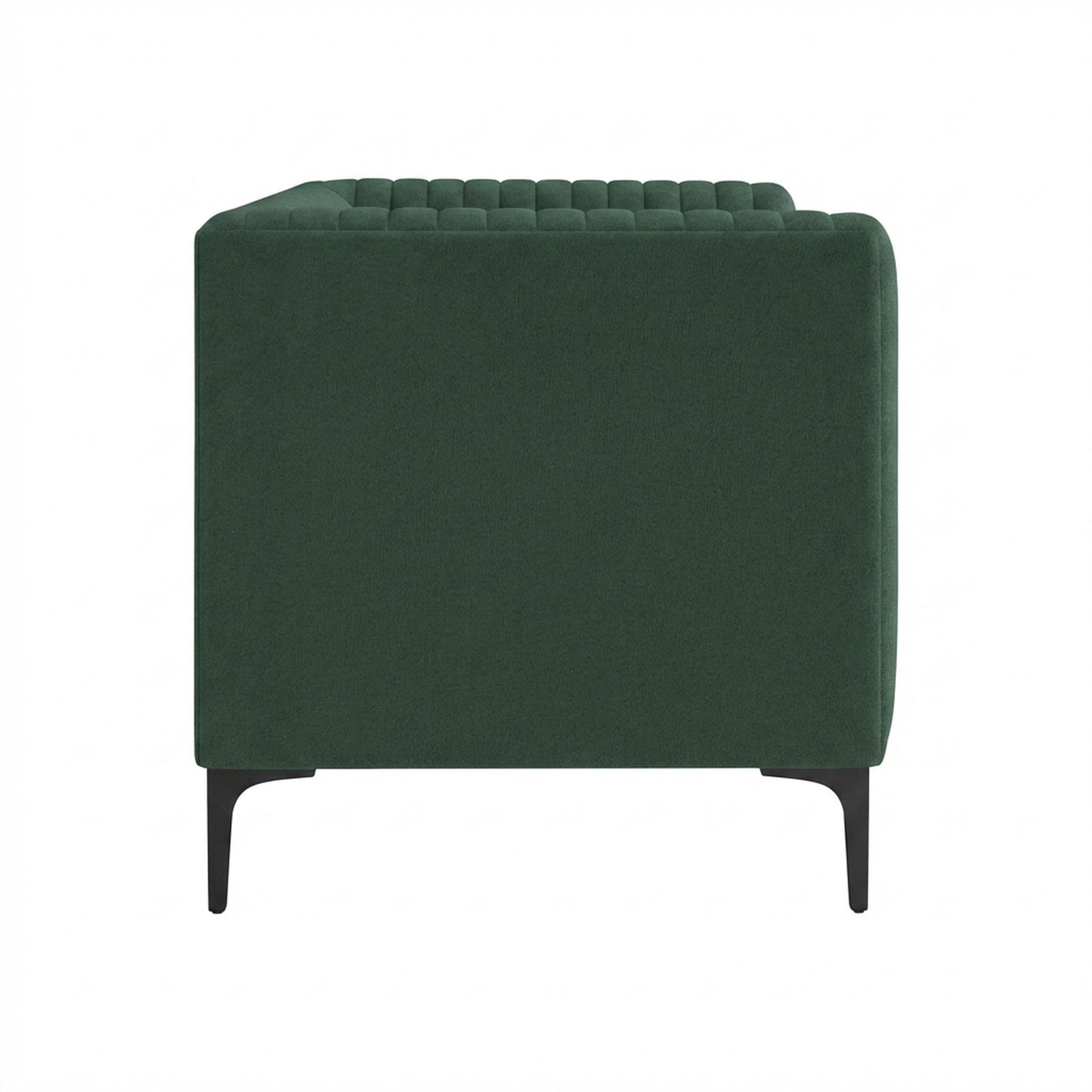 Hayden Home Premium Tokyo 1 Seater Sofa, Matt Black Leg, Premium Powder Green Upholstery