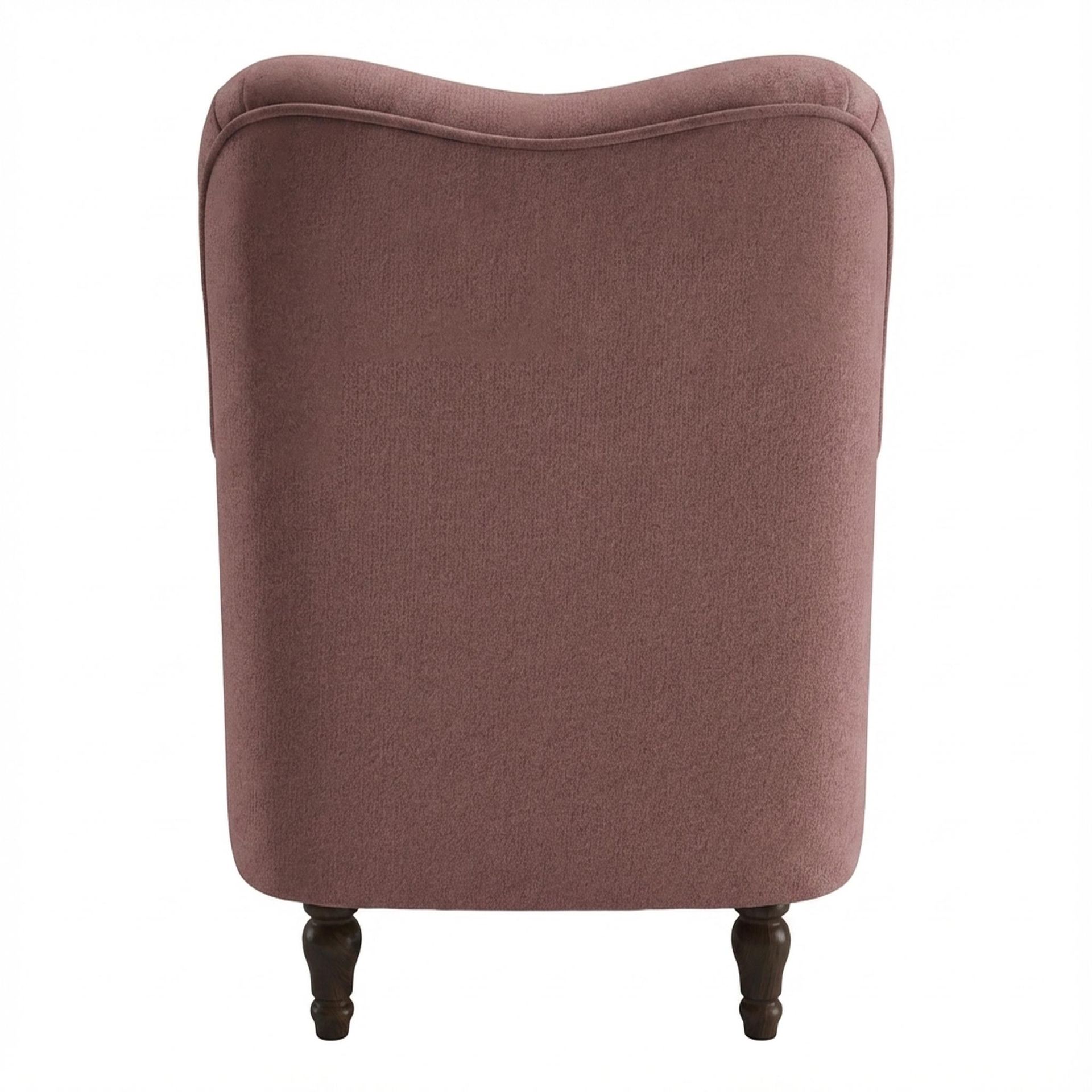Hayden Home Premium Vienna 1 Seater Sofa, Coco Walnut Leg, Premium Ballet Pink Upholstery