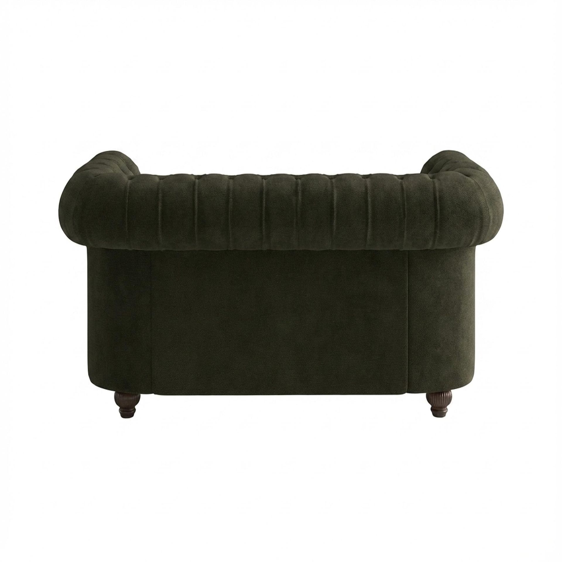 Hayden Home Premium Windsor 2 Seater Sofa, Coco Walnut Leg, Premium Emerald Upholstery