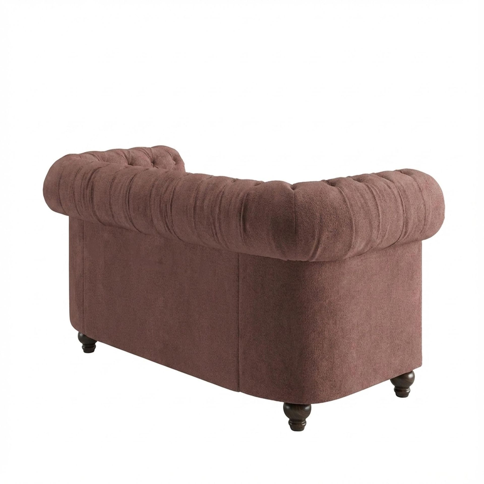 Hayden Home Premium Windsor 2 Seater Sofa, Coco Walnut Leg, Premium Ballet Pink Upholstery