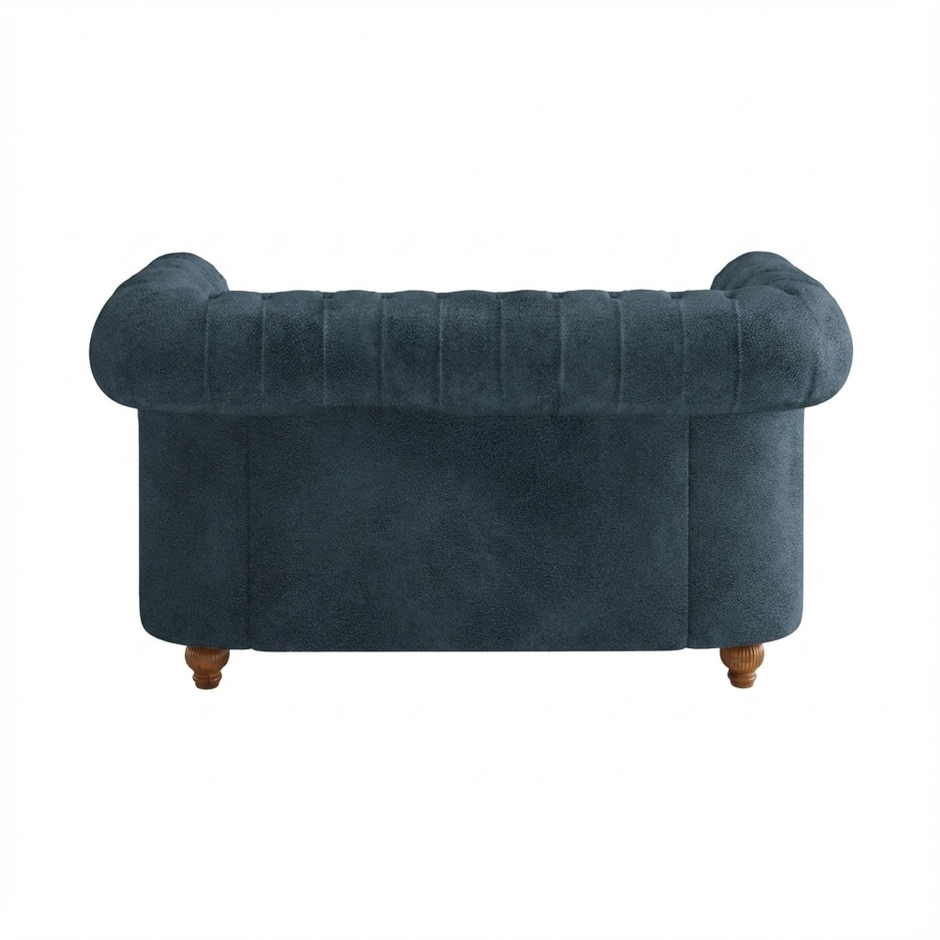 Hayden Home Premium Windsor 2 Seater Sofa, Warm Cedar Leg, Essential Vintage Blue Upholstery