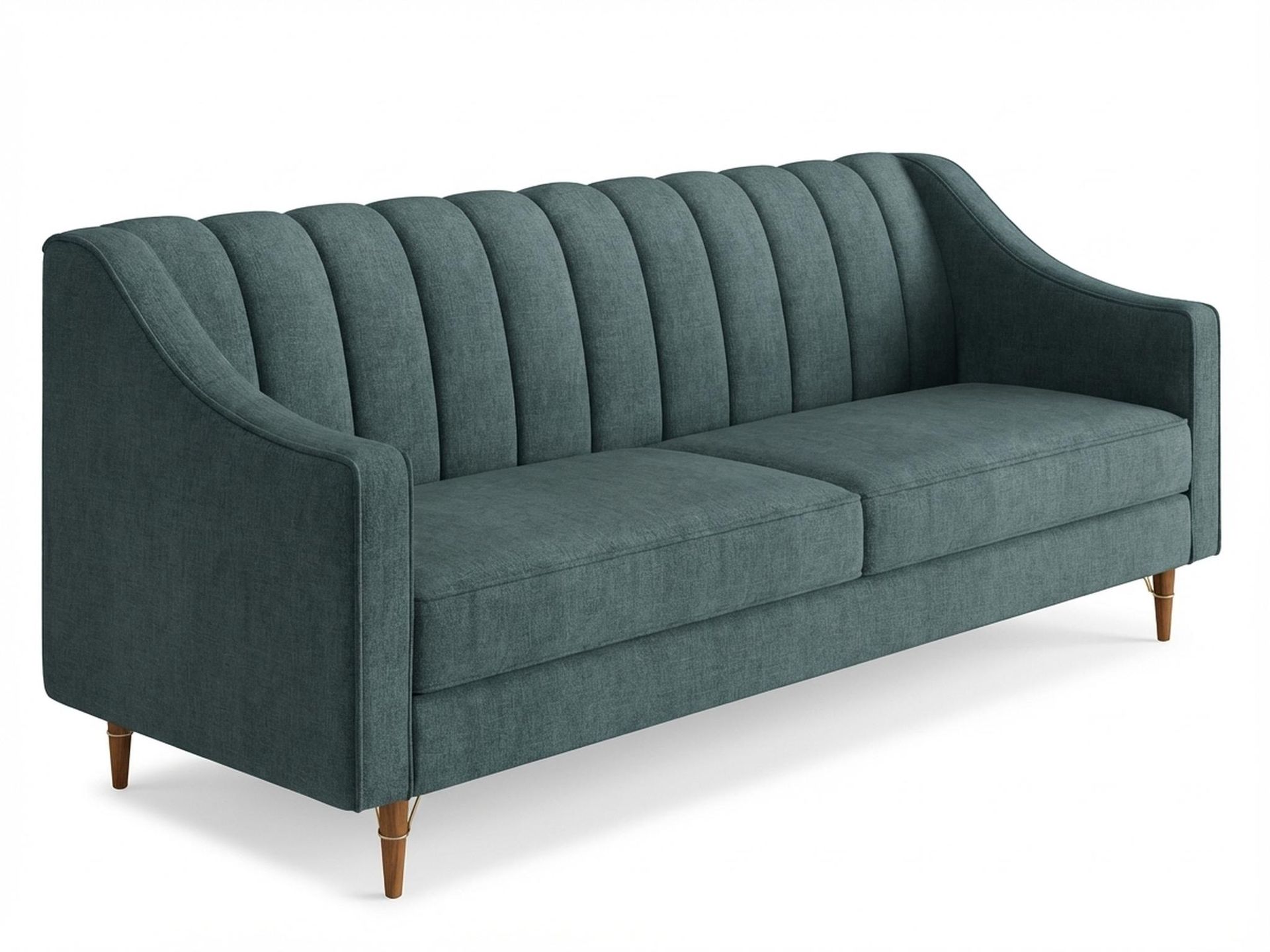 Hayden Home Premium Zurich 3 Seater Sofa, Warm Cedar Leg, Essential Teal Mist Upholstery