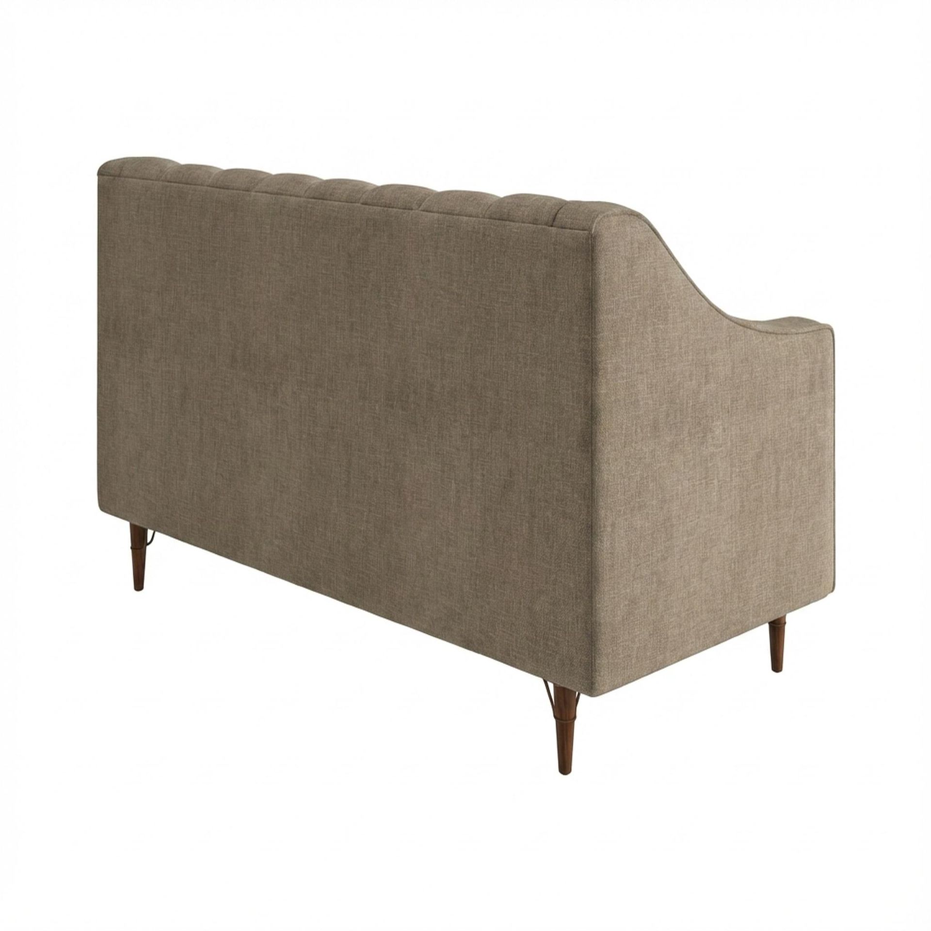 Hayden Home Premium Zurich 2 Seater Sofa, Warm Cedar Leg, Premium Dusky Biege Upholstery
