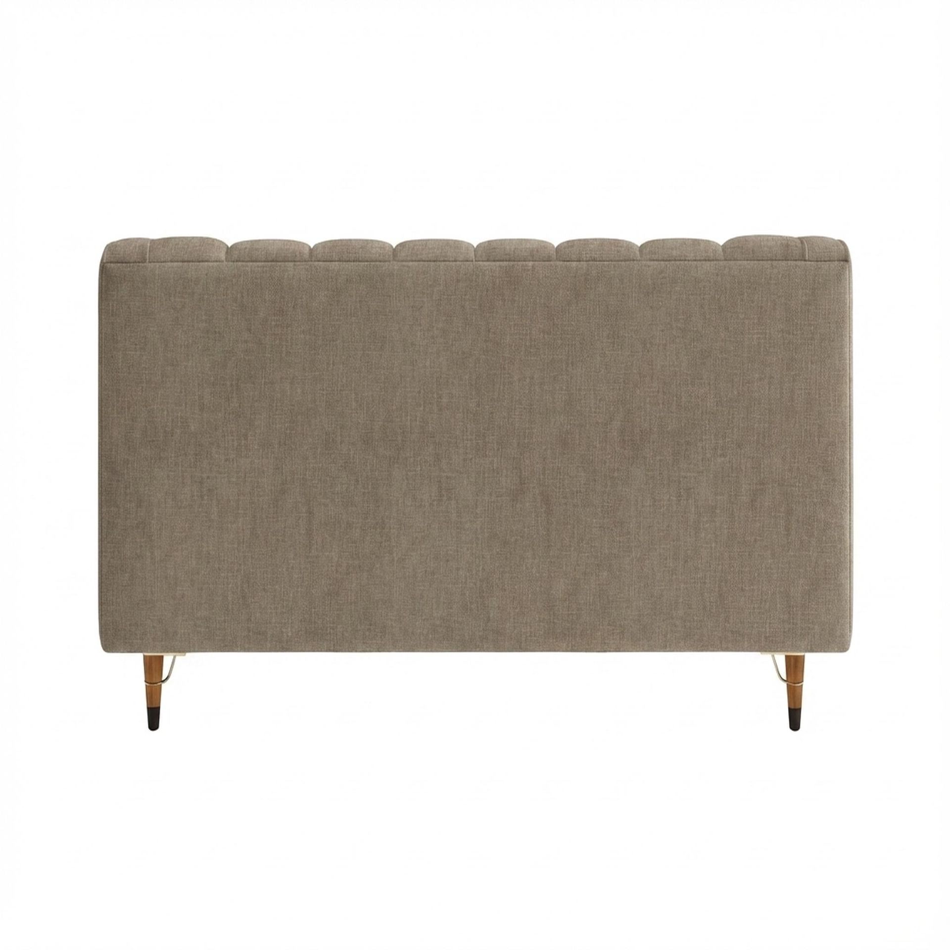 Hayden Home Premium Zurich 2 Seater Sofa, Warm Cedar Leg, Premium Dusky Biege Upholstery