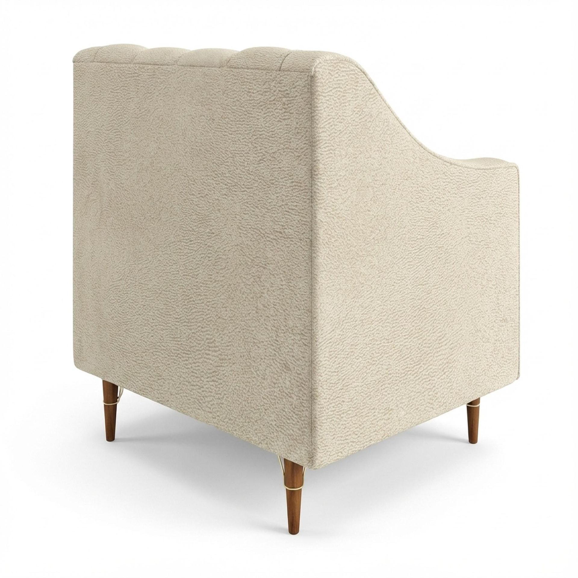 Hayden Home Premium Zurich 1 Seater Sofa, Warm Cedar Leg, Essential Sand Upholstery
