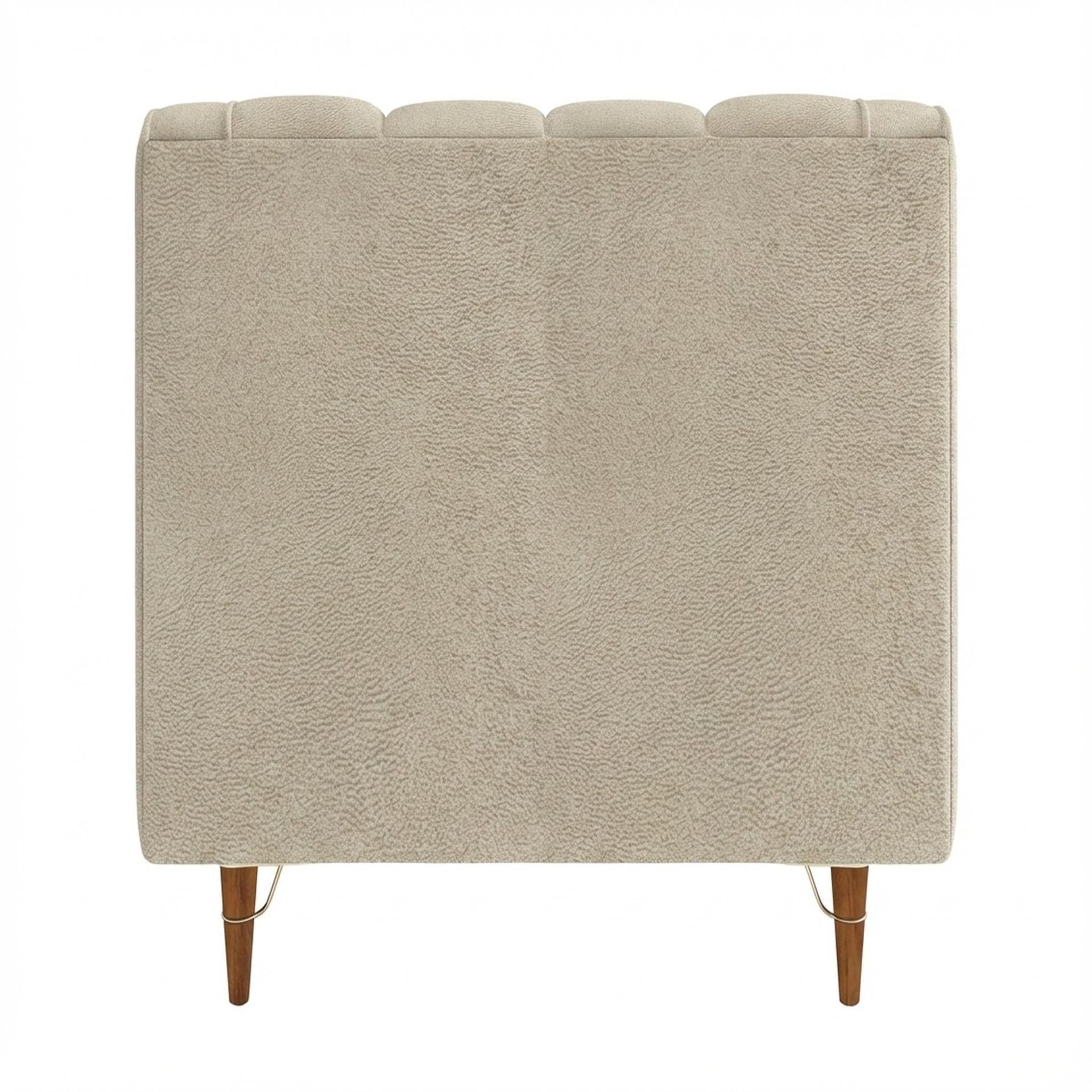 Hayden Home Premium Zurich 1 Seater Sofa, Warm Cedar Leg, Essential Sand Upholstery