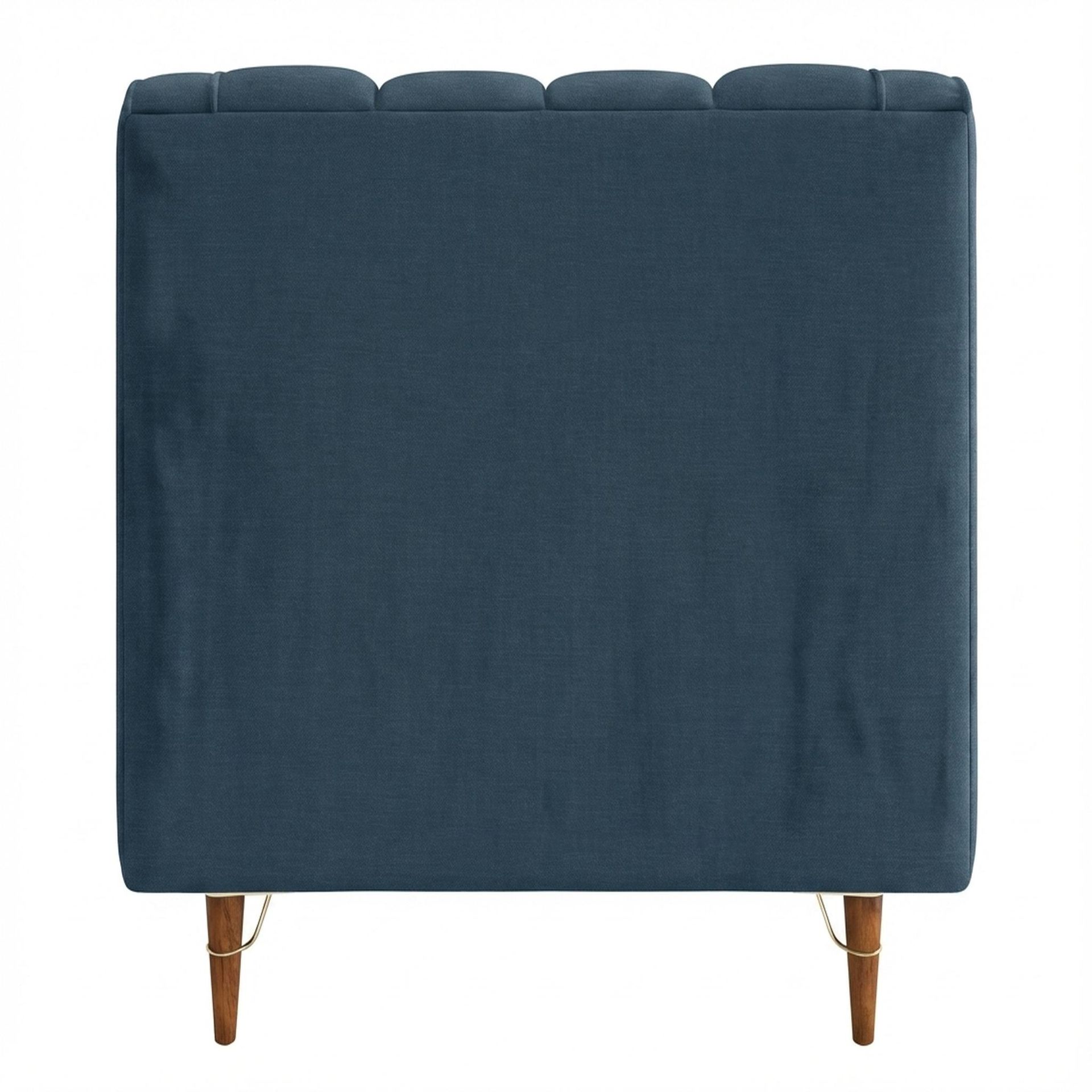 Hayden Home Premium Zurich 1 Seater Sofa, Warm Cedar Leg, Essential Aegean Blue Upholstery