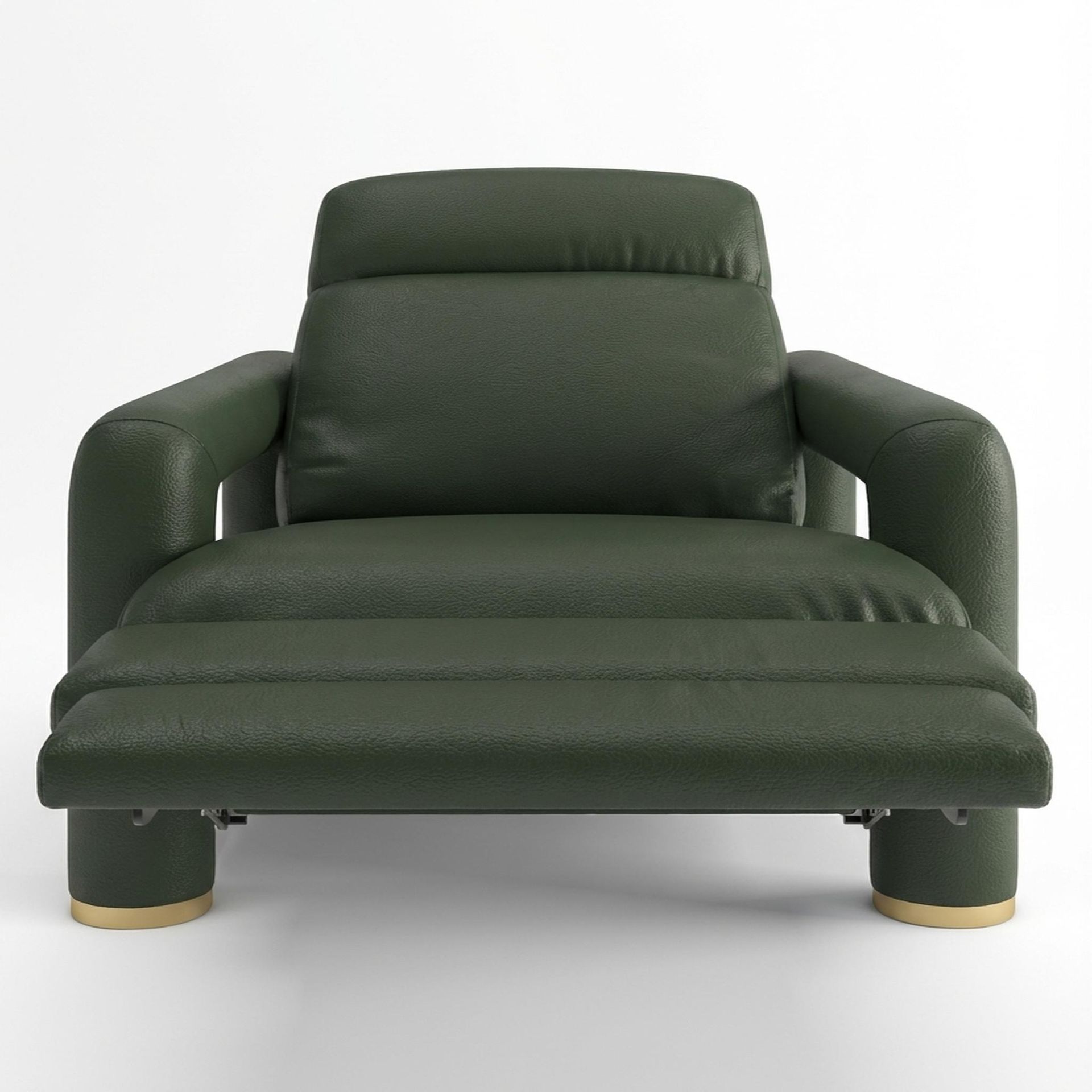 Hinata New Recliner, Electric, Dark Forest Mystique Leather Premium