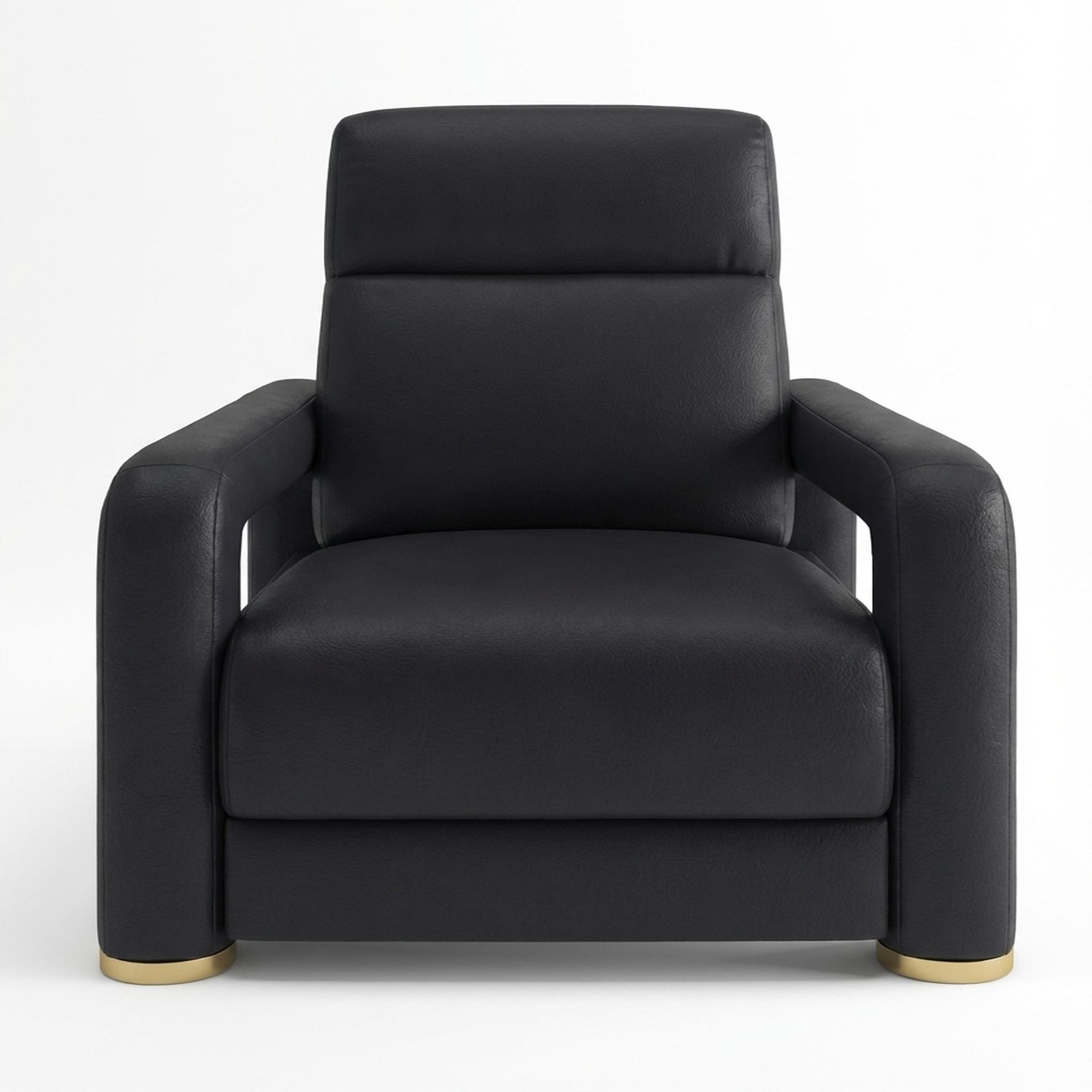 Hinata New Recliner, Electric, Mellow Black Leather Essential