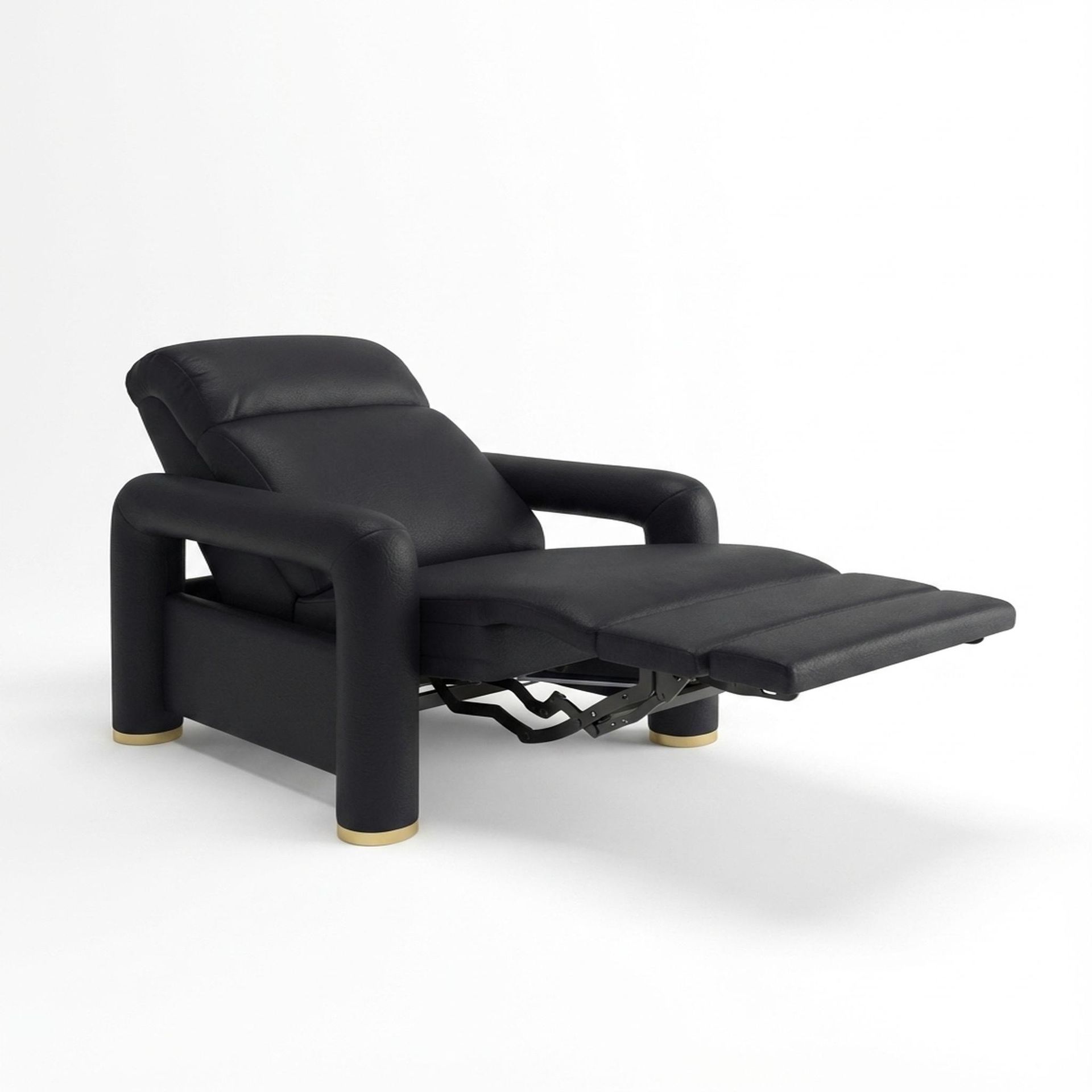 Hinata New Recliner, Electric, Mellow Black Leather Essential