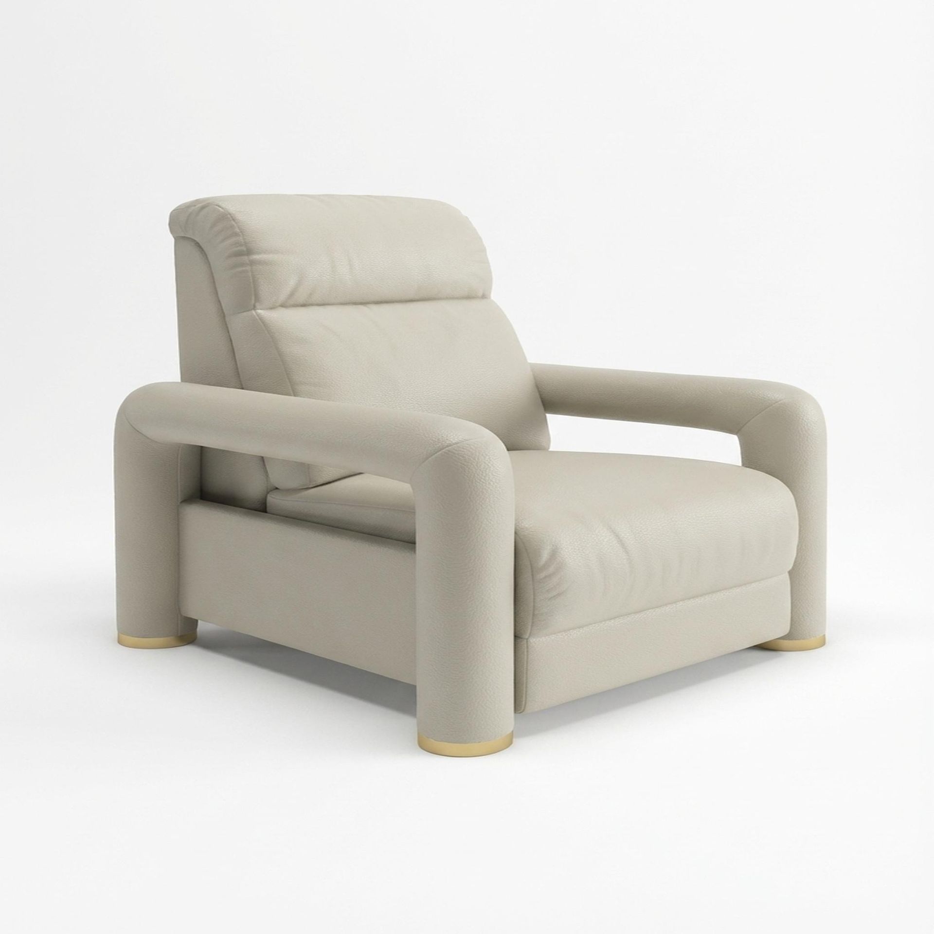 Hinata New Recliner, Electric, Alabaster Veil Vegan Leather