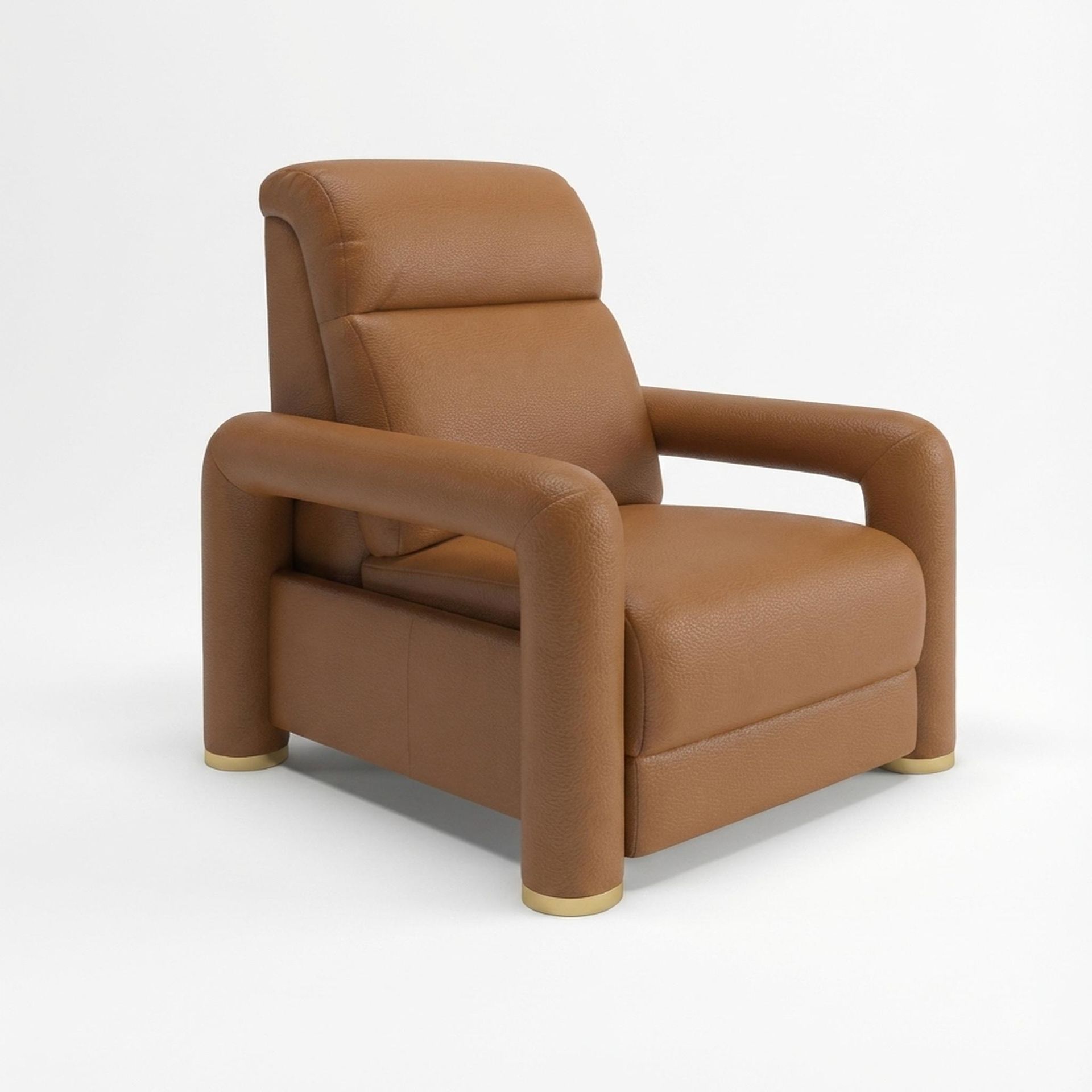 Hinata New Recliner, Electric, Ritz Tan Vegan Leather